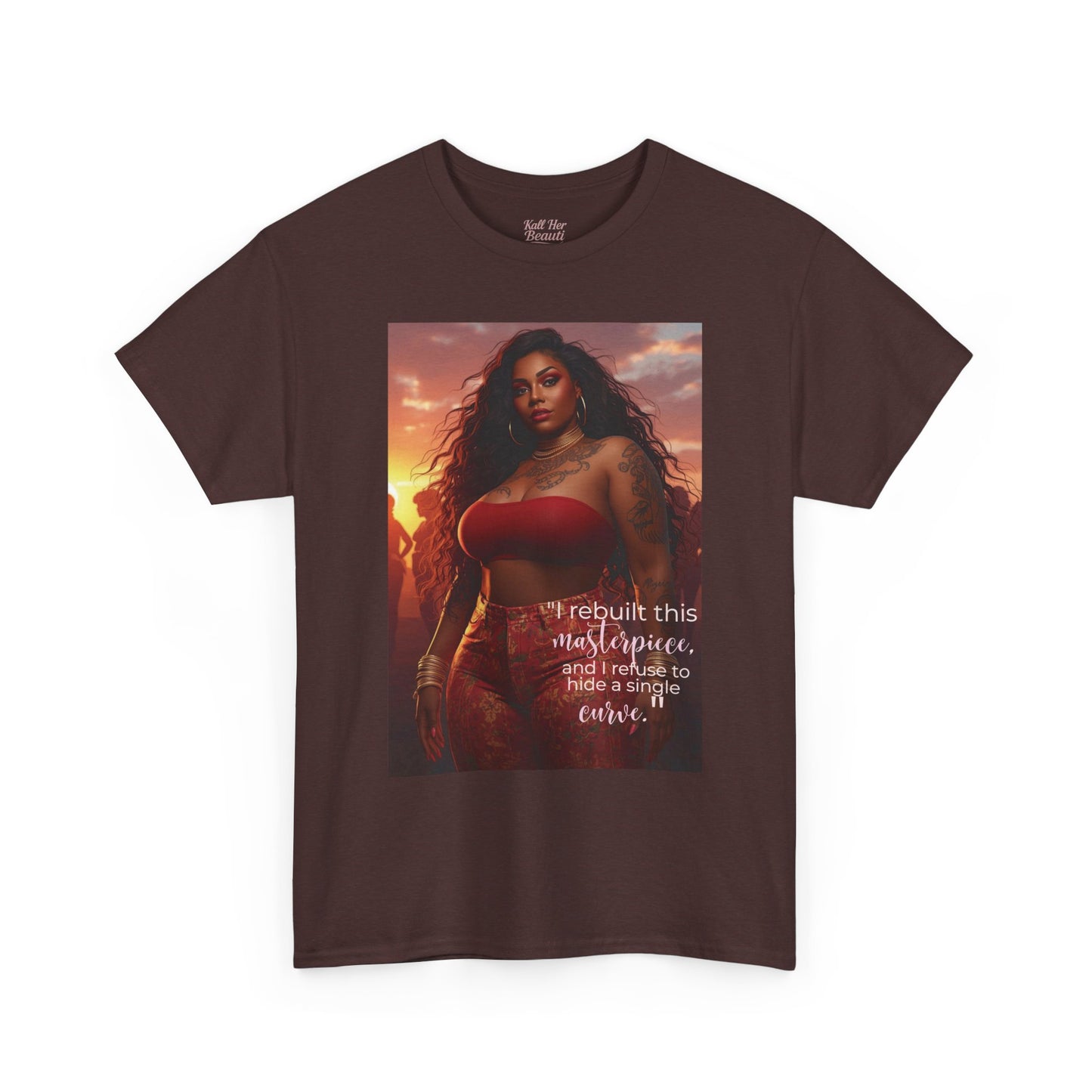 Say It With Your Chest-"Rebuilt This Masterpiece" Oversized Streetwear Tee | Plus Size Graphic T-Shirt