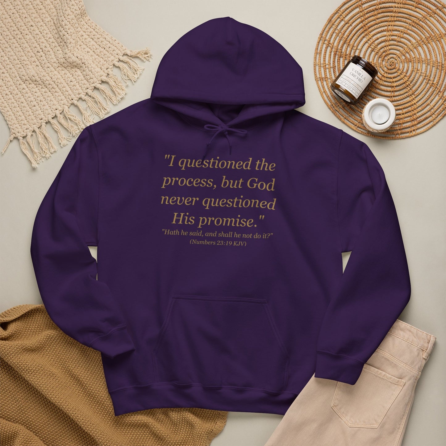 I Questioned the Process Hoodie | Plus Size Faith Affirmation Sweatshirt Kall Her Beauti