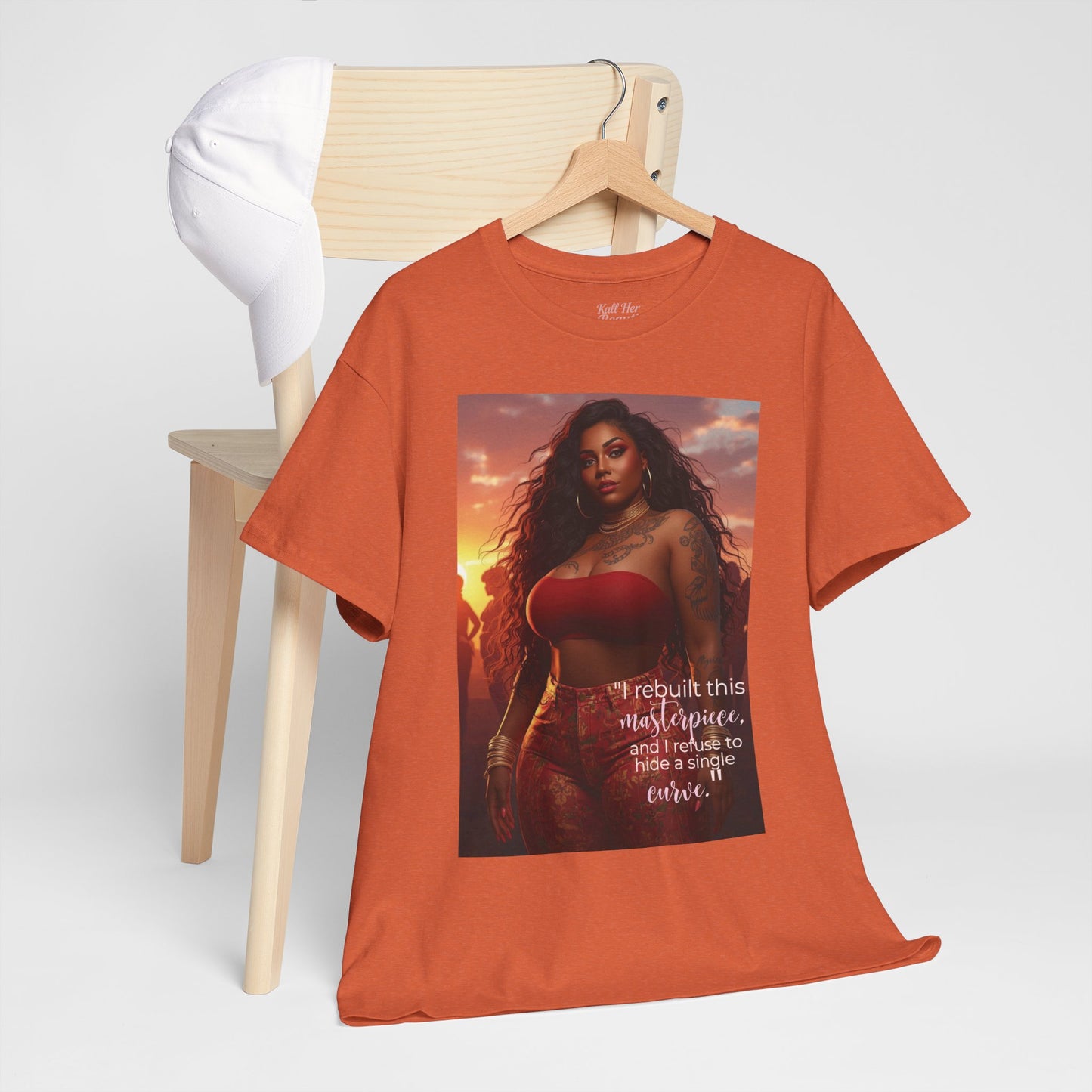 Say It With Your Chest-"Rebuilt This Masterpiece" Oversized Streetwear Tee | Plus Size Graphic T-Shirt