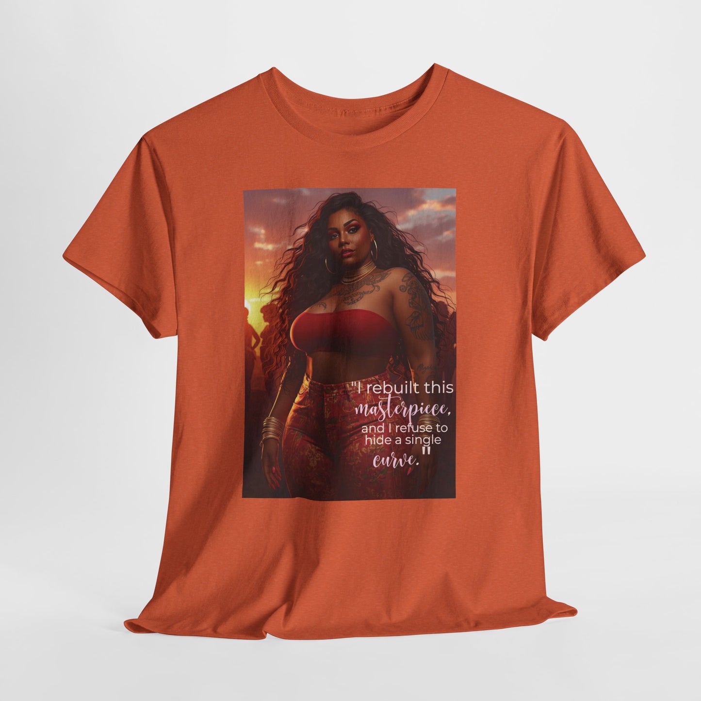 Say It With Your Chest-"Rebuilt This Masterpiece" Oversized Streetwear Tee | Plus Size Graphic T-Shirt