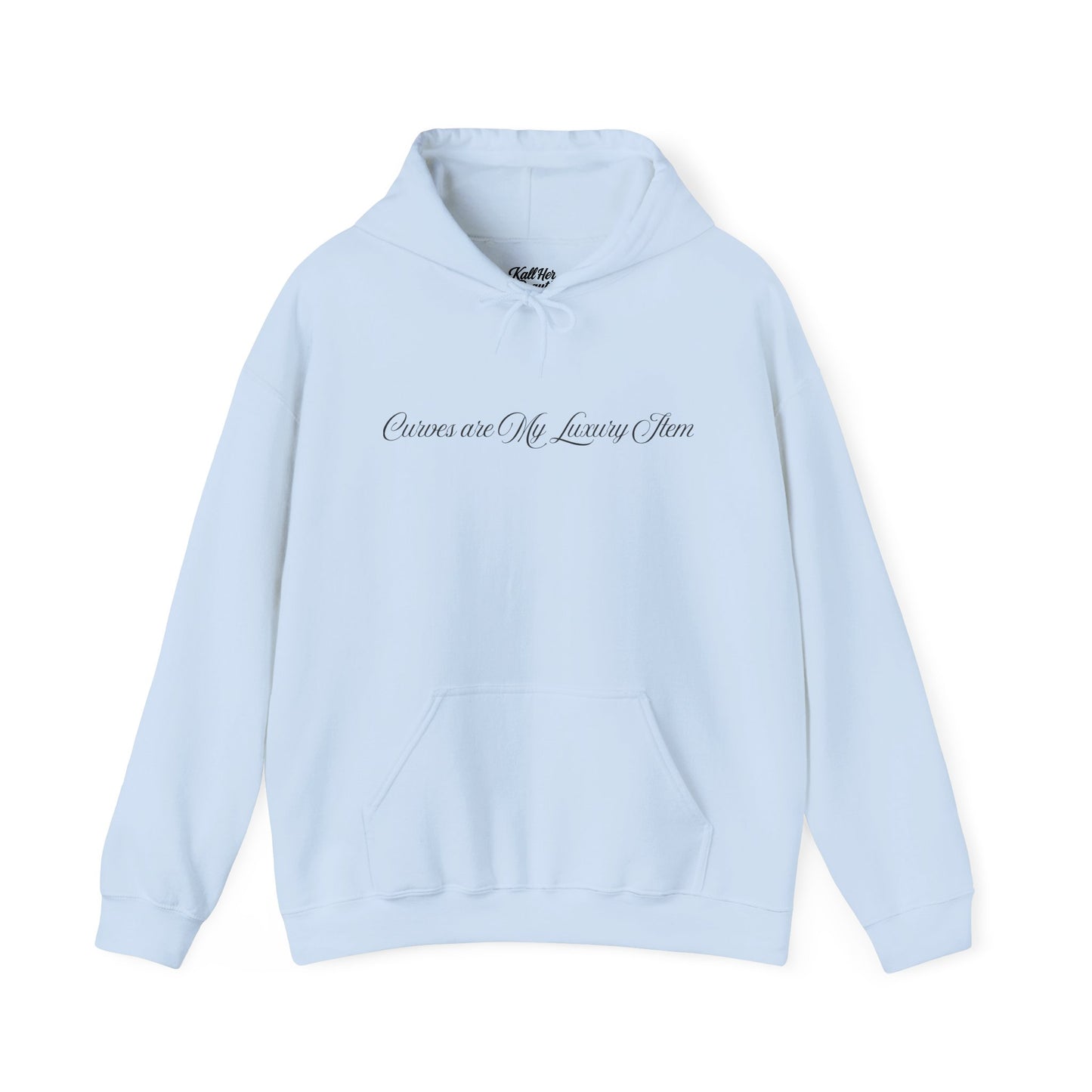 Curves Are My Luxury Item Hoodie | Kall Her Beauti | Plus Size Confidence Statement Sweatshirt | Cozy & Sassy