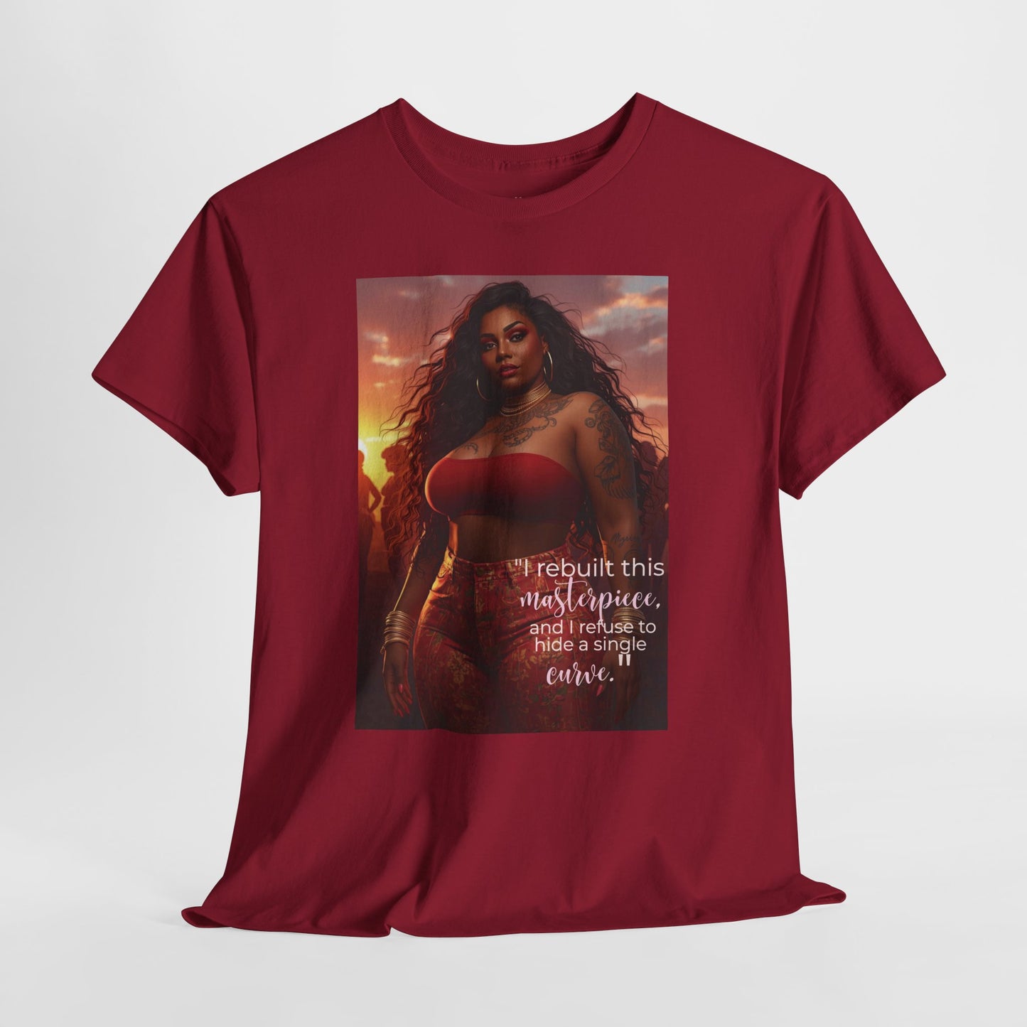Say It With Your Chest-"Rebuilt This Masterpiece" Oversized Streetwear Tee | Plus Size Graphic T-Shirt