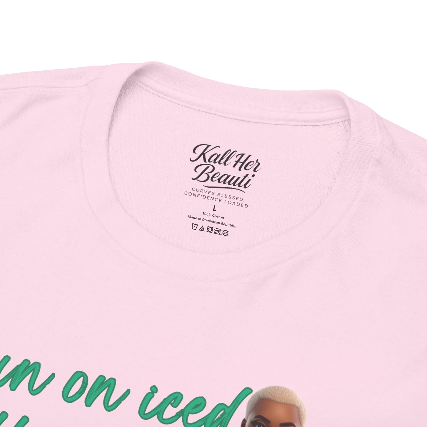 Say It With Your Chest-Iced Coffee & Boundaries" Oversized Streetwear Tee | Plus Size Graphic T-Shirt