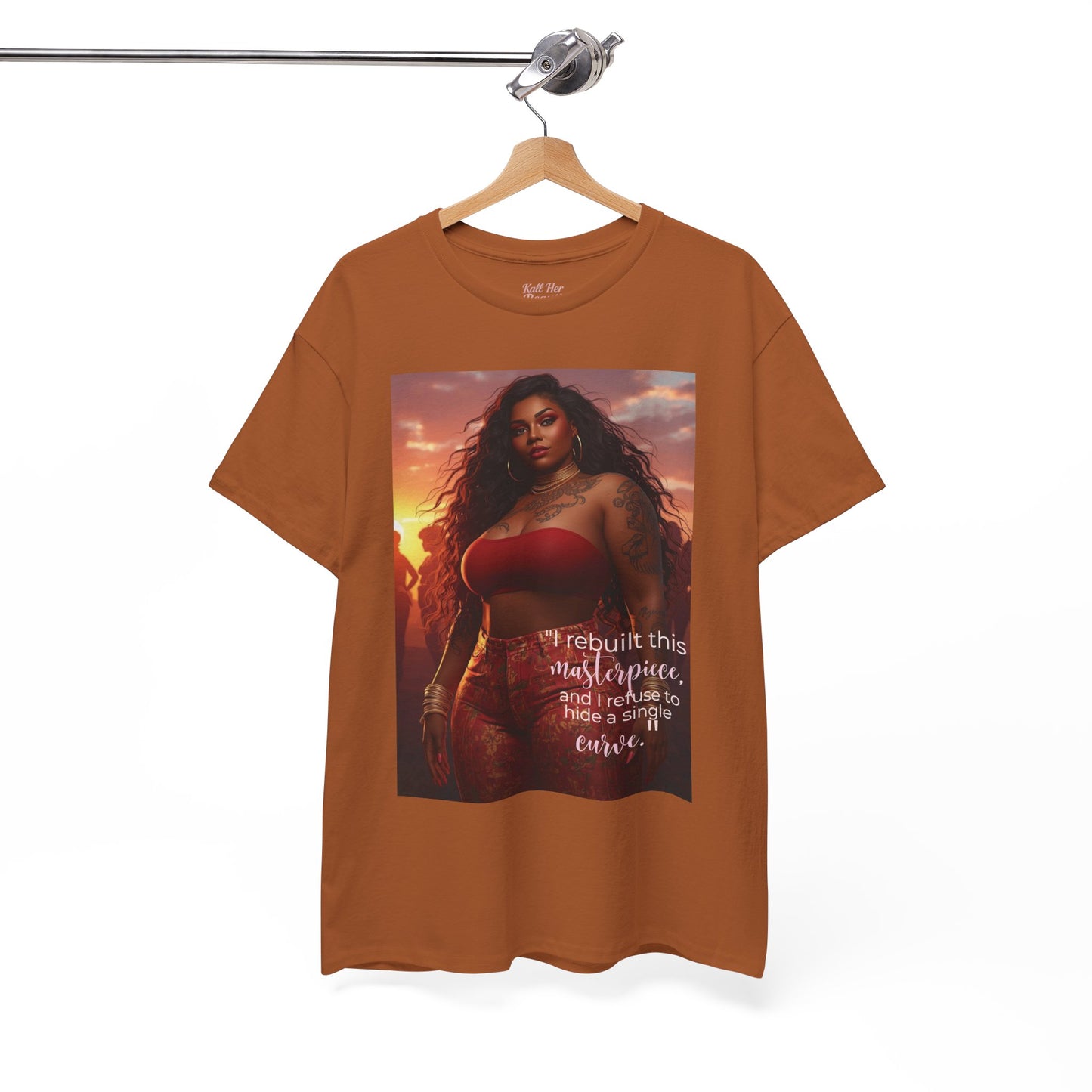 Say It With Your Chest-"Rebuilt This Masterpiece" Oversized Streetwear Tee | Plus Size Graphic T-Shirt