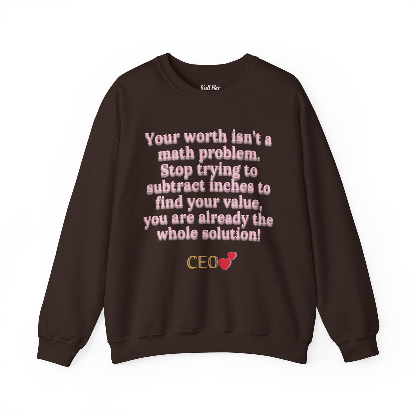 The "Whole Solution" CEO Crewneck | Plus Size Empowerment Sweatshirt | Kall Her Beauti