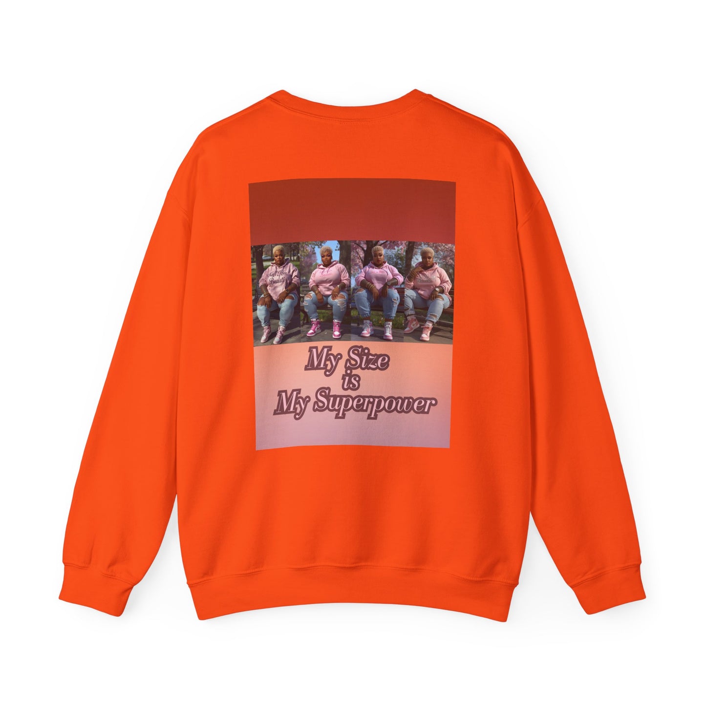 My Size is My Superpower Premium Graphic Sweatshirt | Curvy Empowerment Lounge Wear | Kall Her Beaut