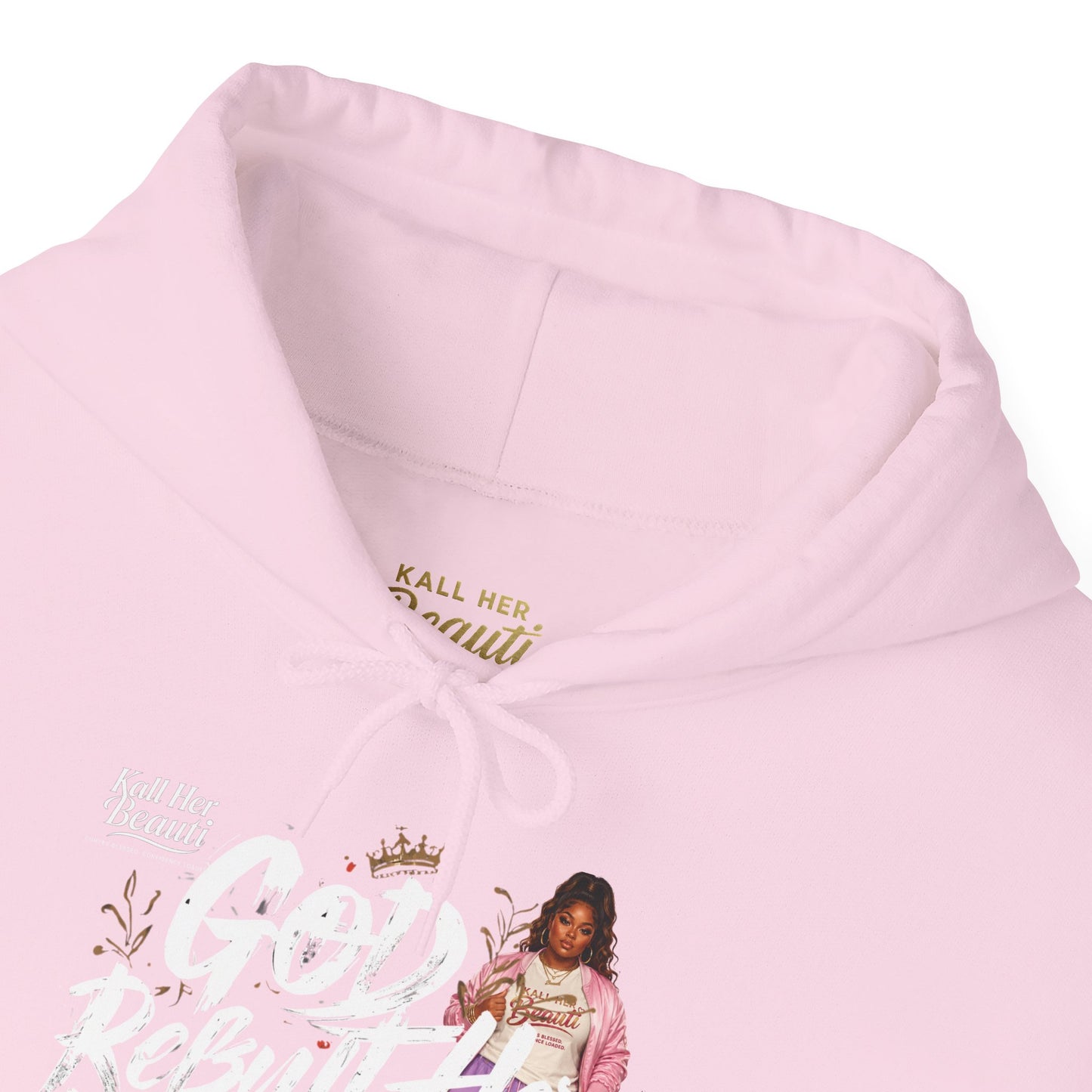 God Rebuilt Her Differently Graphic Hoodie| Kall Her Beauti Faith Collection