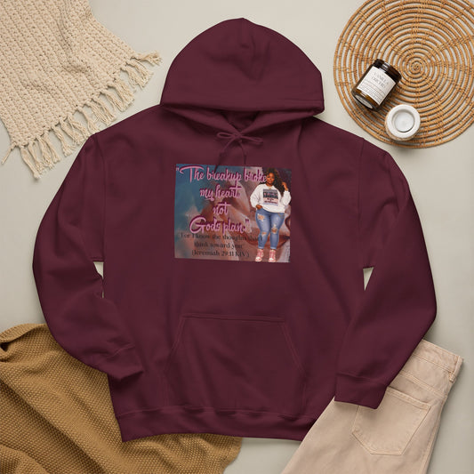 The Breakup Broke My Heart, Not God's Plan Graphic Hoodie| Kall Her Beauti Faith Collection