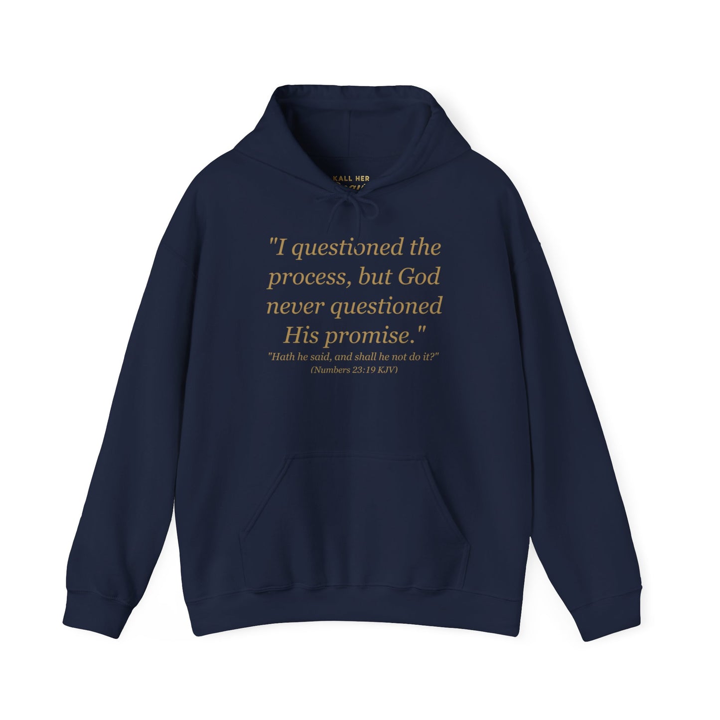 I Questioned the Process Hoodie | Plus Size Faith Affirmation Sweatshirt Kall Her Beauti