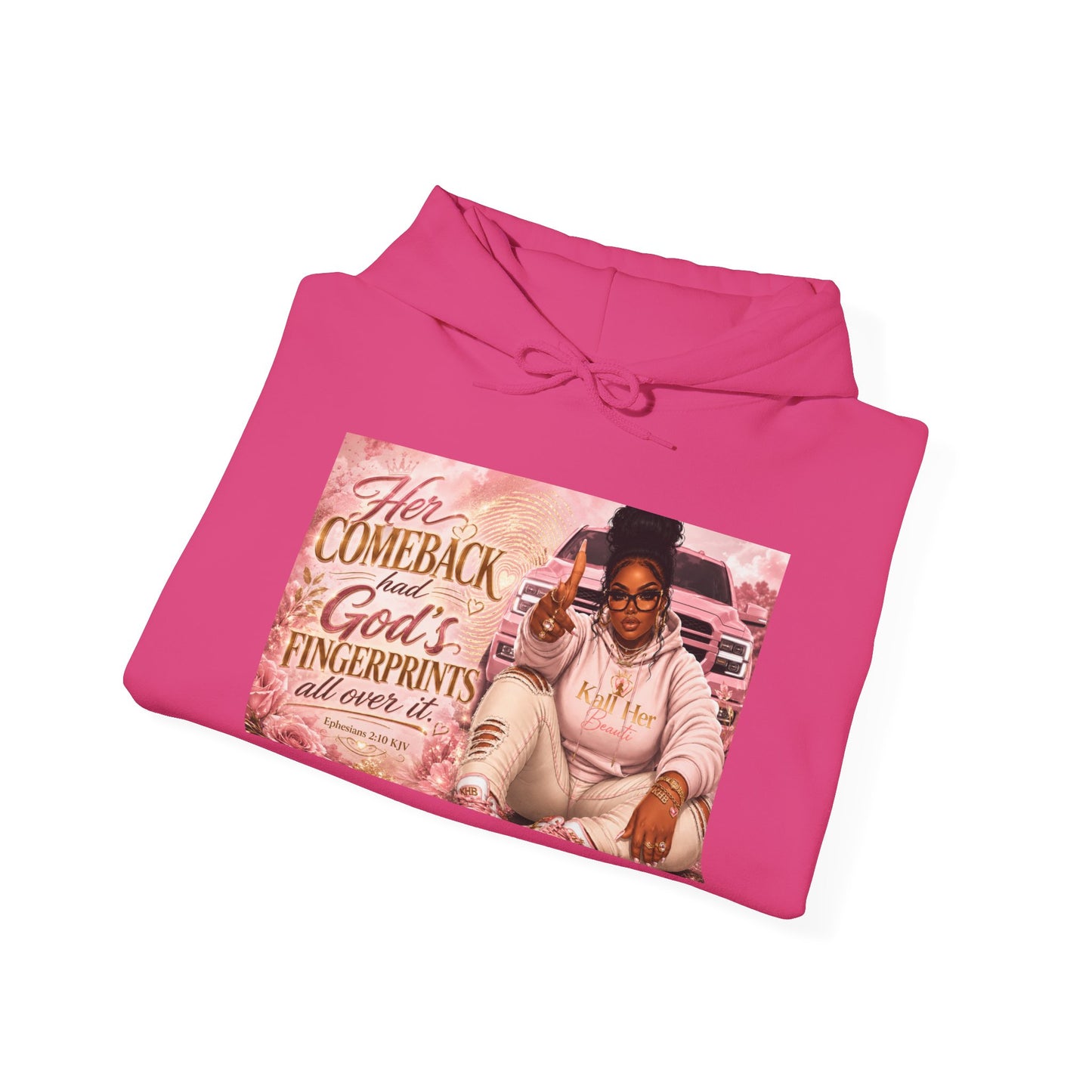 Her Comeback Had God’s Fingerprints All Over It Hoodie| Kall Her Beauti™ Faith Collection
