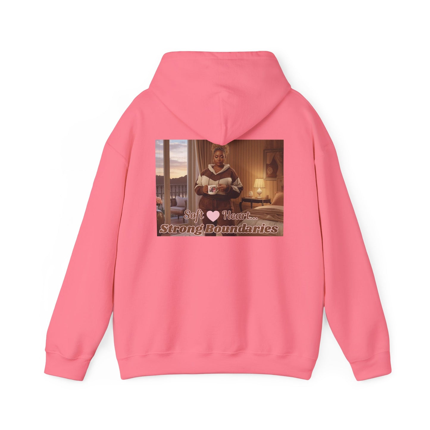 Comfort Hoodie — "Set Strong Boundaries" Vintage Cozy Pullover