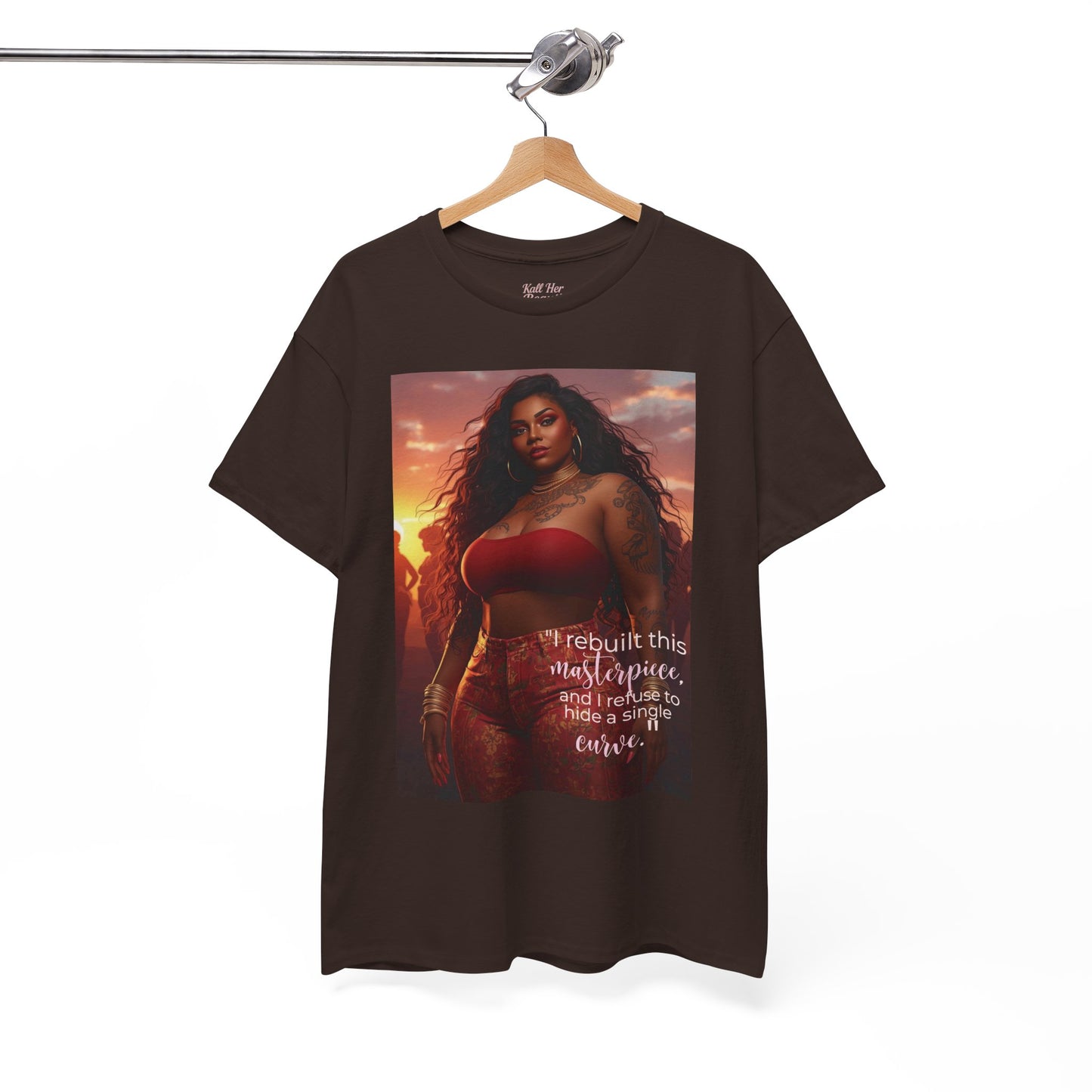 Say It With Your Chest-"Rebuilt This Masterpiece" Oversized Streetwear Tee | Plus Size Graphic T-Shirt