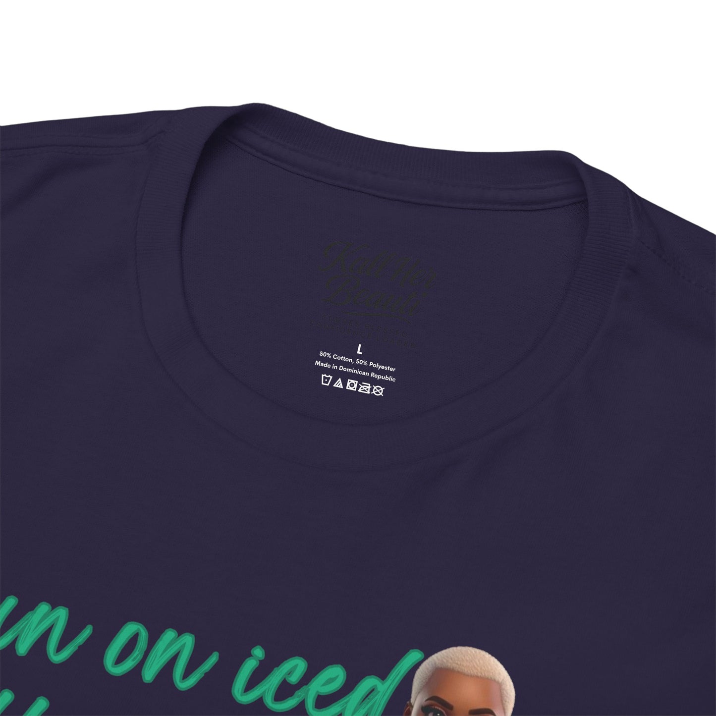 Say It With Your Chest-Iced Coffee & Boundaries" Oversized Streetwear Tee | Plus Size Graphic T-Shirt