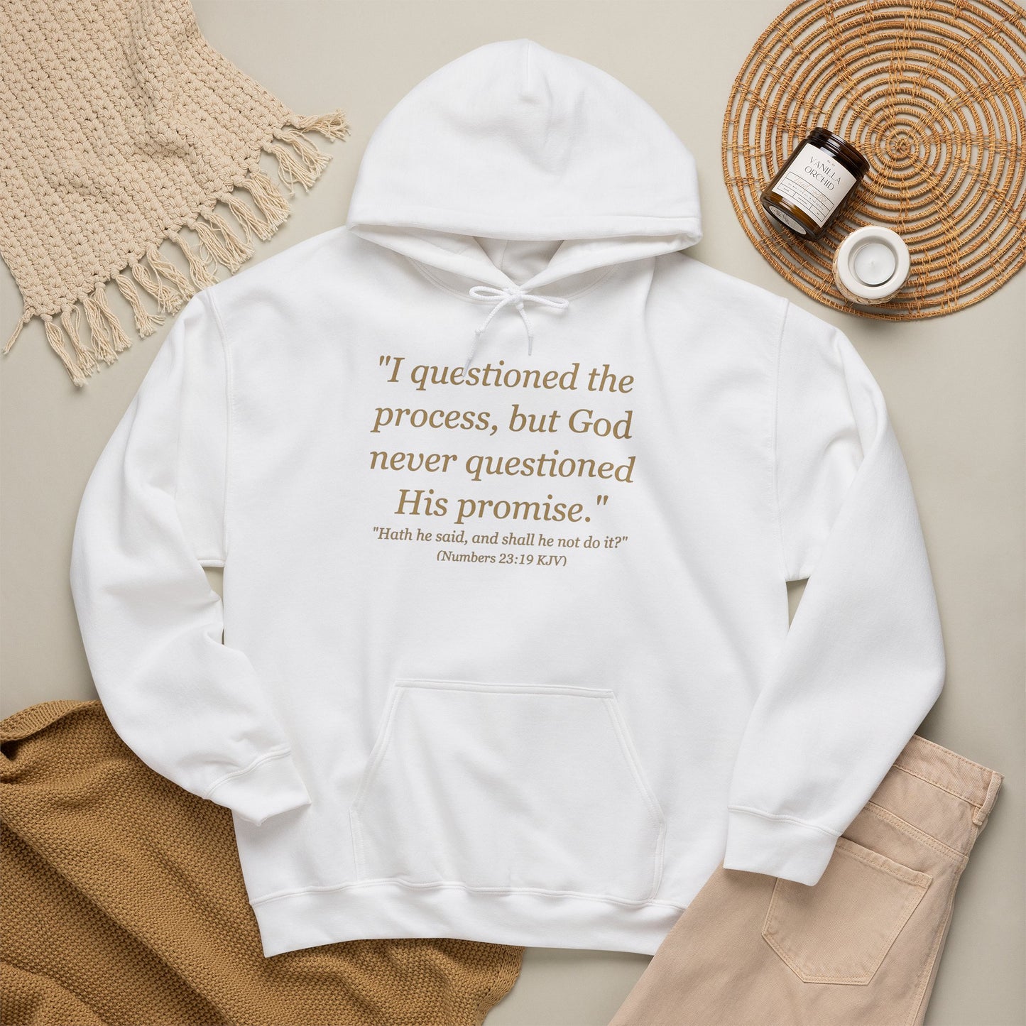 I Questioned the Process Hoodie | Plus Size Faith Affirmation Sweatshirt Kall Her Beauti
