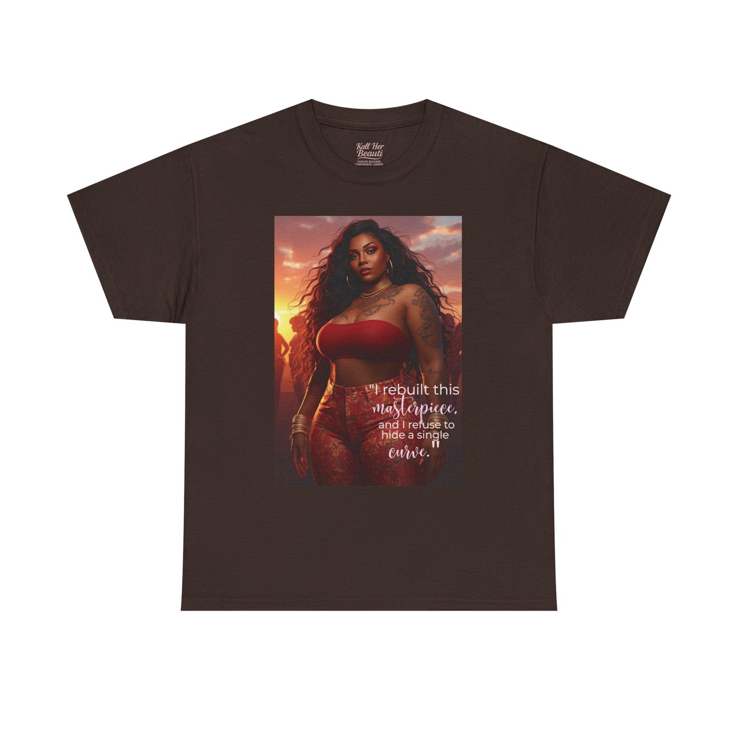 Say It With Your Chest-"Rebuilt This Masterpiece" Oversized Streetwear Tee | Plus Size Graphic T-Shirt