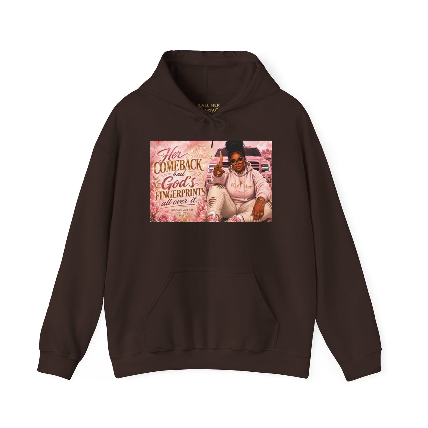 Her Comeback Had God’s Fingerprints All Over It Hoodie| Kall Her Beauti™ Faith Collection
