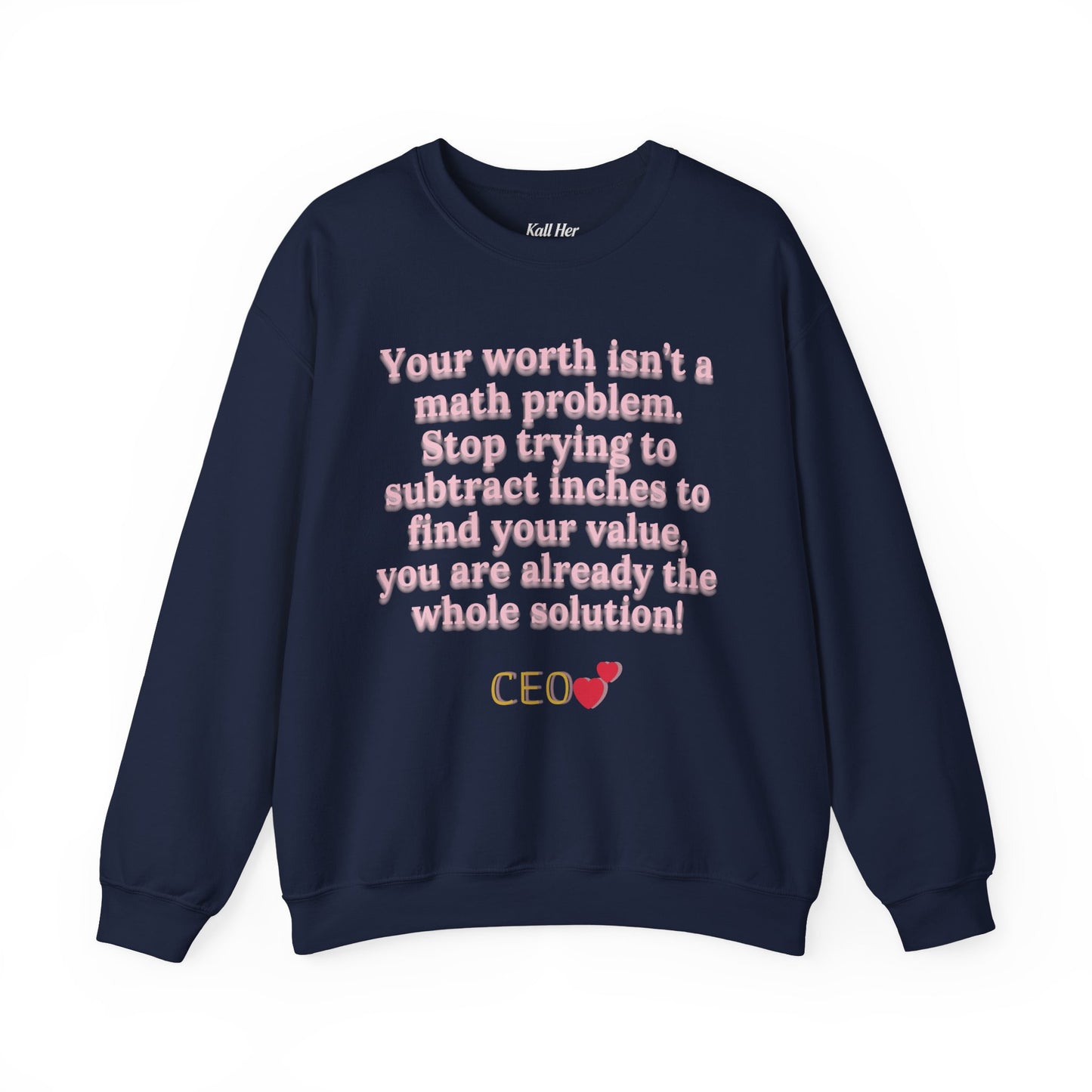 The "Whole Solution" CEO Crewneck | Plus Size Empowerment Sweatshirt | Kall Her Beauti