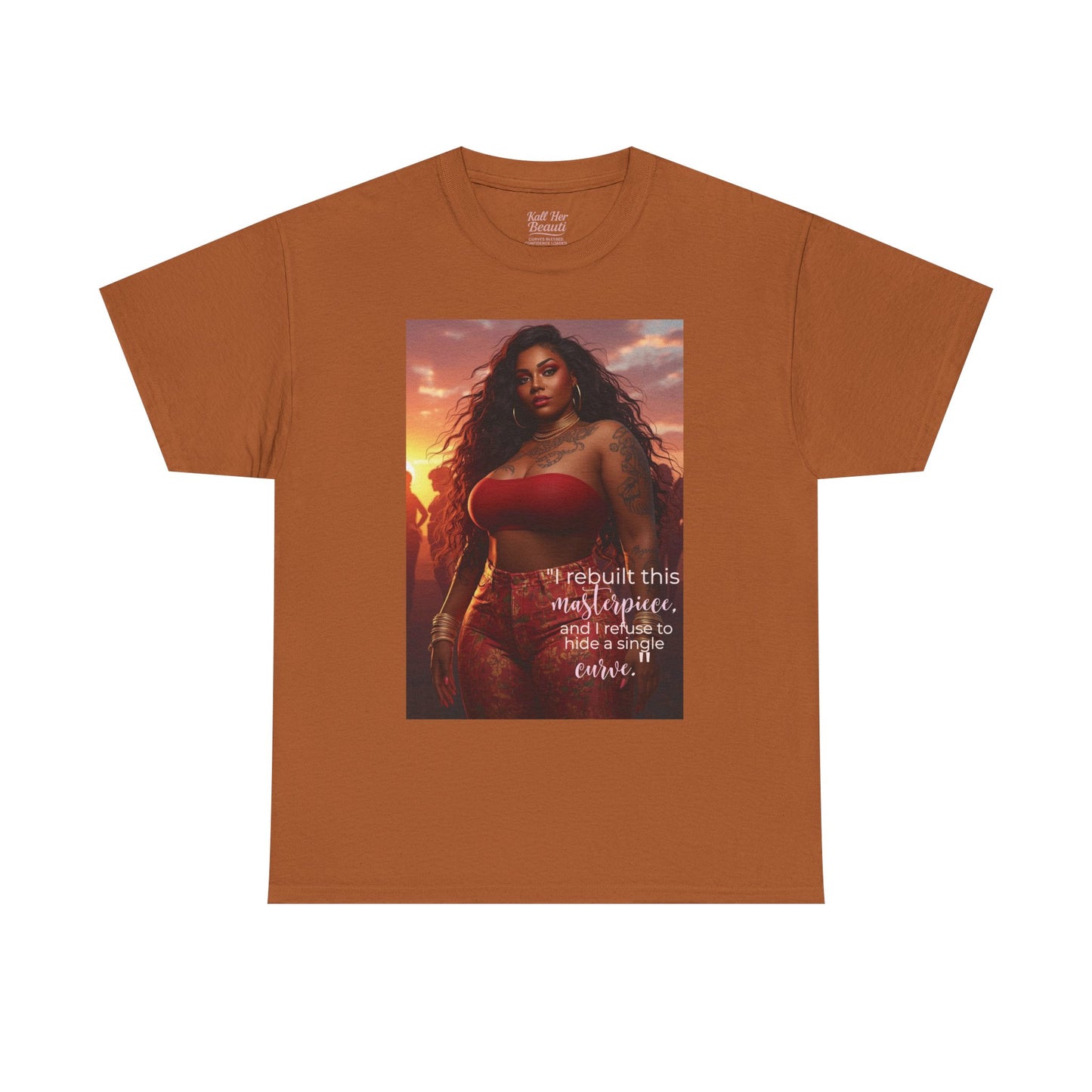 Say It With Your Chest-"Rebuilt This Masterpiece" Oversized Streetwear Tee | Plus Size Graphic T-Shirt