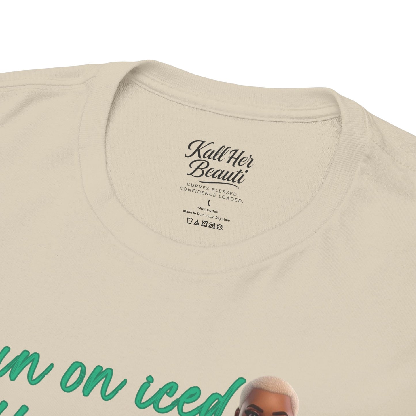 Say It With Your Chest-Iced Coffee & Boundaries" Oversized Streetwear Tee | Plus Size Graphic T-Shirt