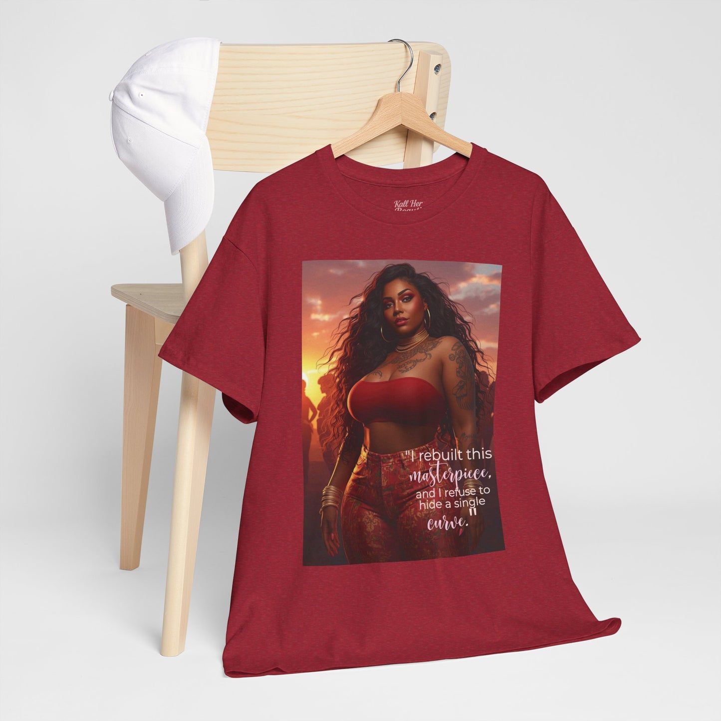 Say It With Your Chest-"Rebuilt This Masterpiece" Oversized Streetwear Tee | Plus Size Graphic T-Shirt