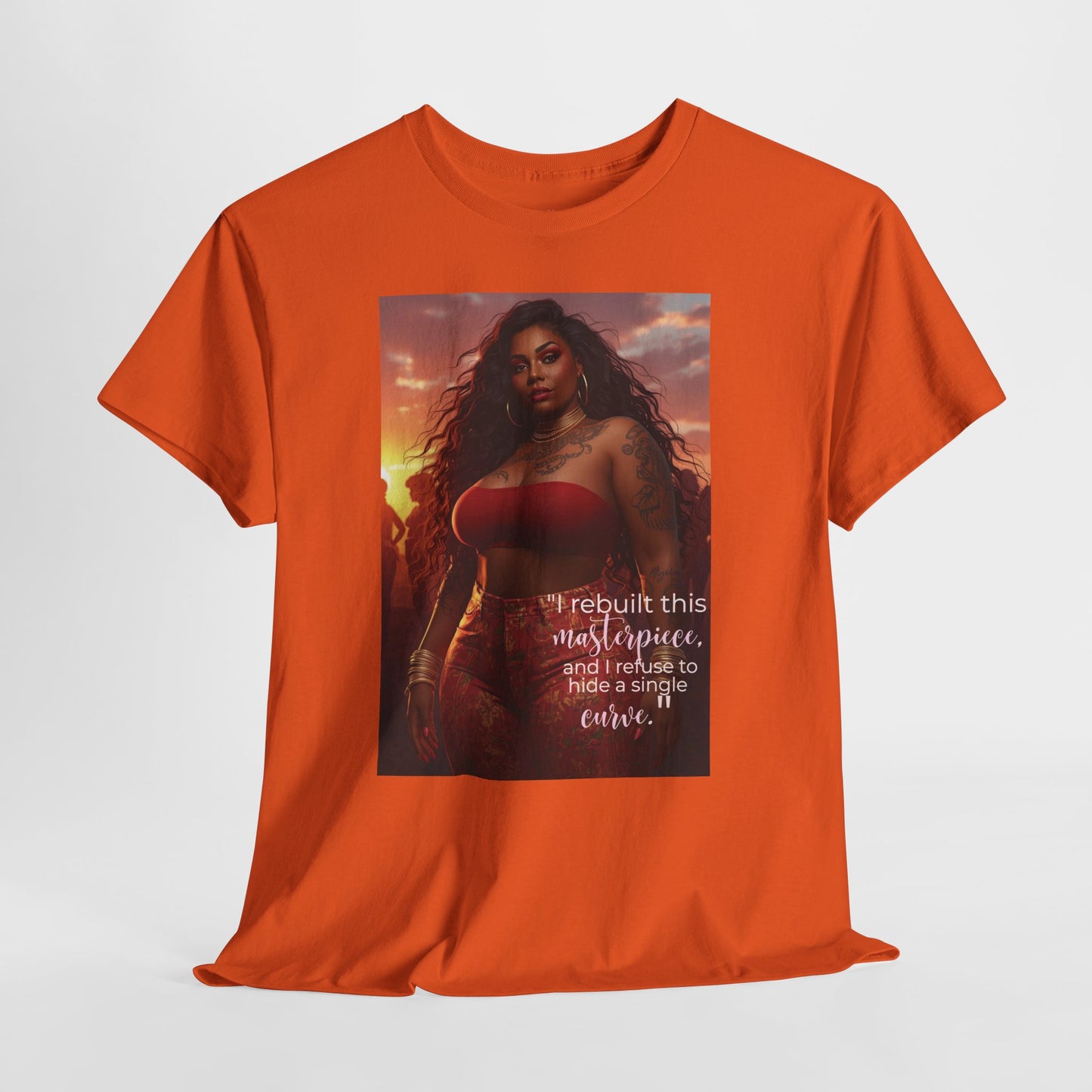 Say It With Your Chest-"Rebuilt This Masterpiece" Oversized Streetwear Tee | Plus Size Graphic T-Shirt