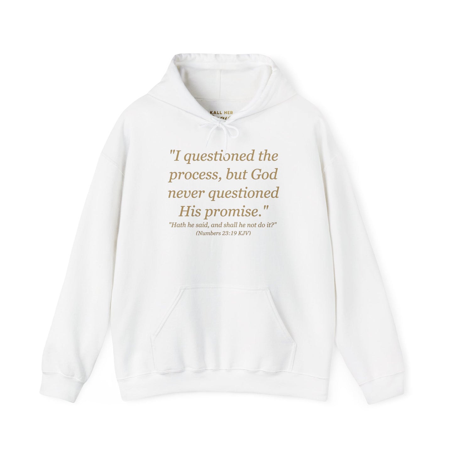 I Questioned the Process Hoodie | Plus Size Faith Affirmation Sweatshirt Kall Her Beauti