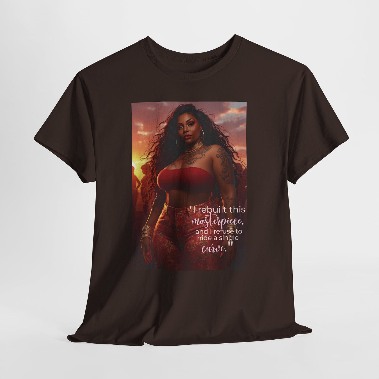 Say It With Your Chest-"Rebuilt This Masterpiece" Oversized Streetwear Tee | Plus Size Graphic T-Shirt