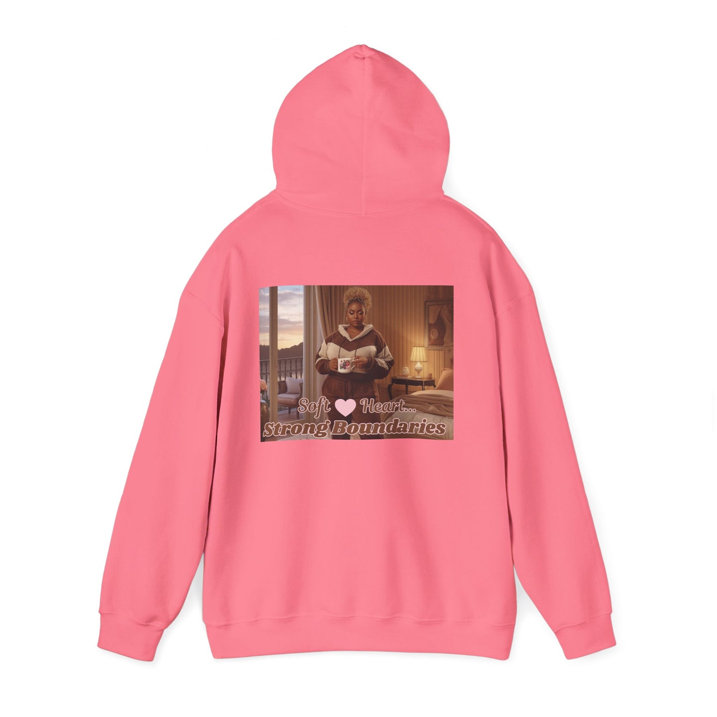Comfort Hoodie — "Set Strong Boundaries" Vintage Cozy Pullover