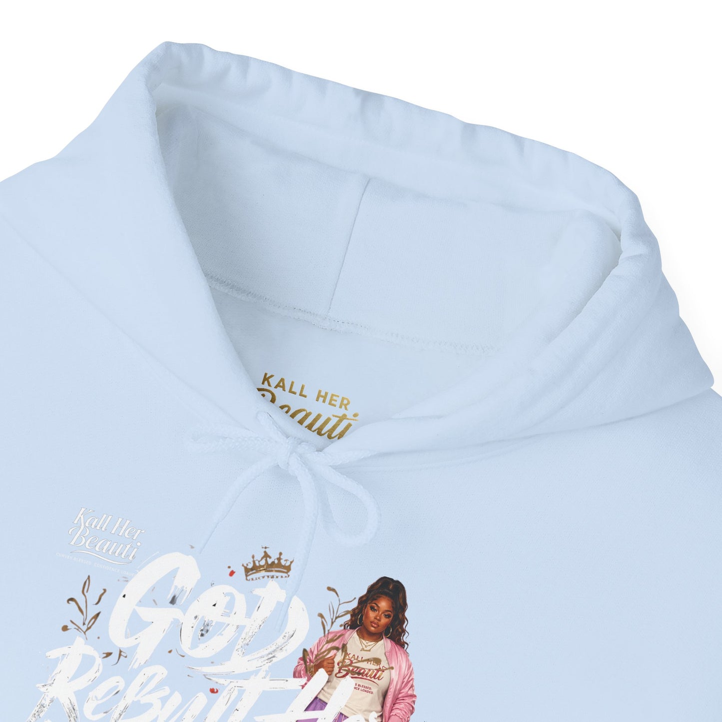 God Rebuilt Her Differently Graphic Hoodie| Kall Her Beauti Faith Collection