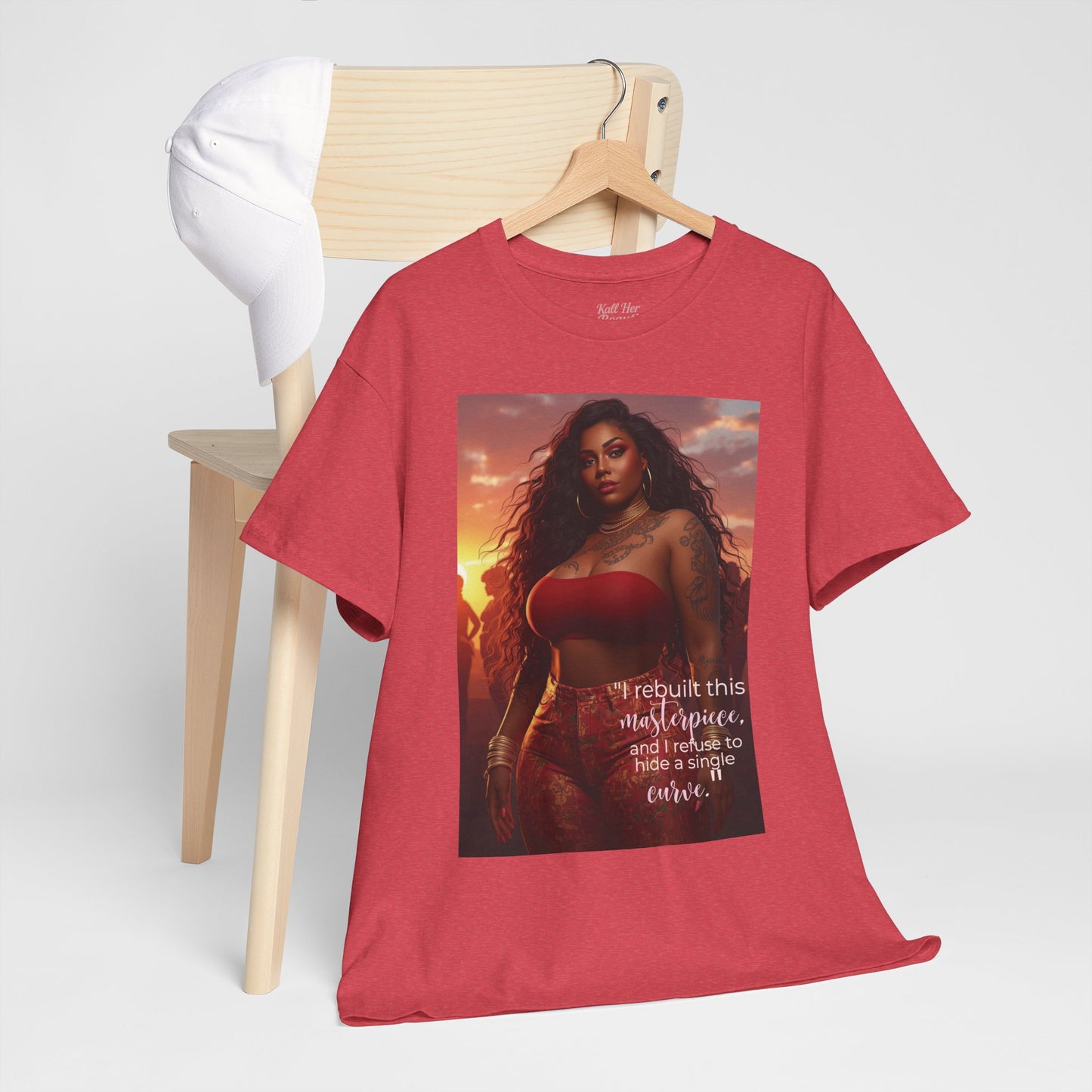 Say It With Your Chest-"Rebuilt This Masterpiece" Oversized Streetwear Tee | Plus Size Graphic T-Shirt