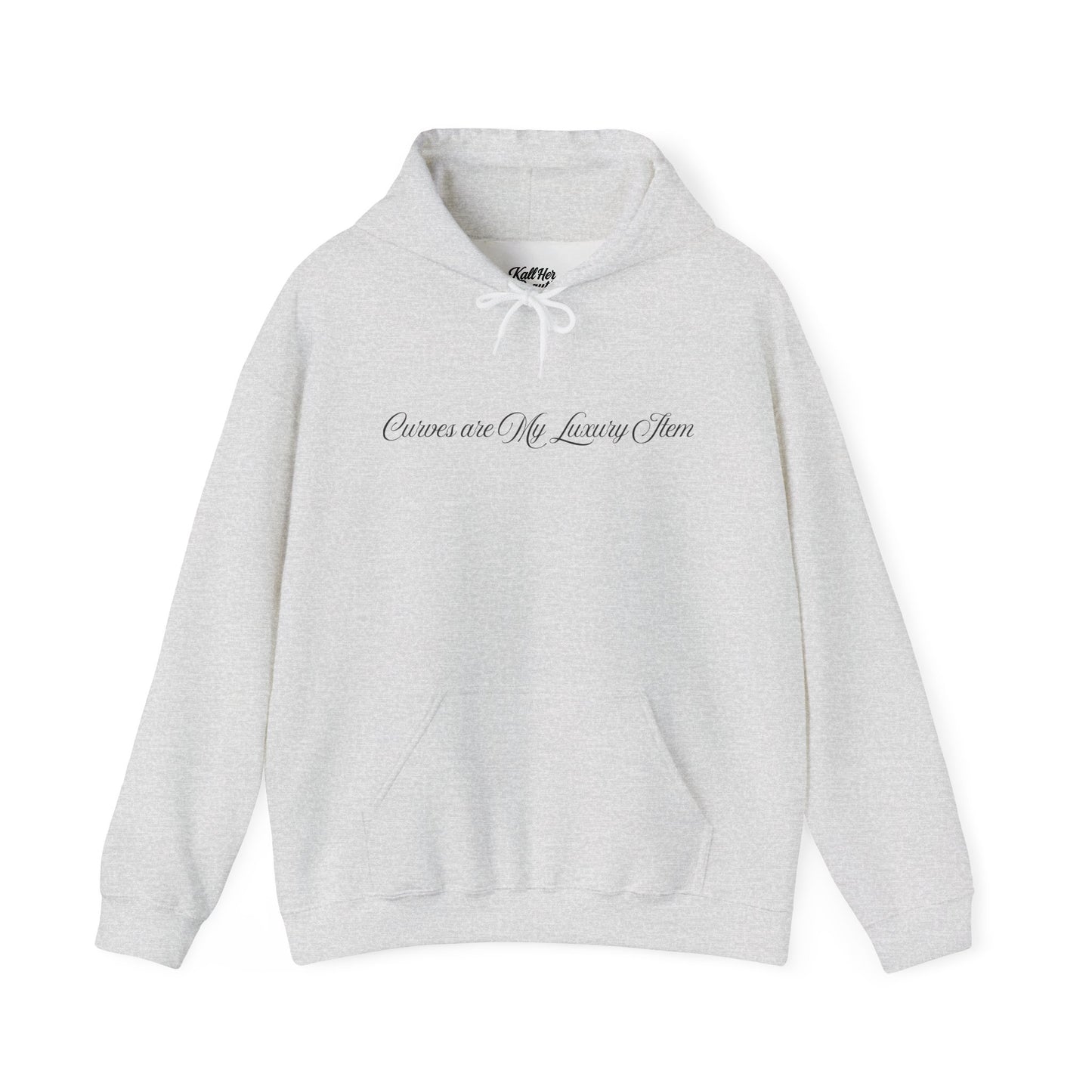 Curves Are My Luxury Item Hoodie | Kall Her Beauti | Plus Size Confidence Statement Sweatshirt | Cozy & Sassy