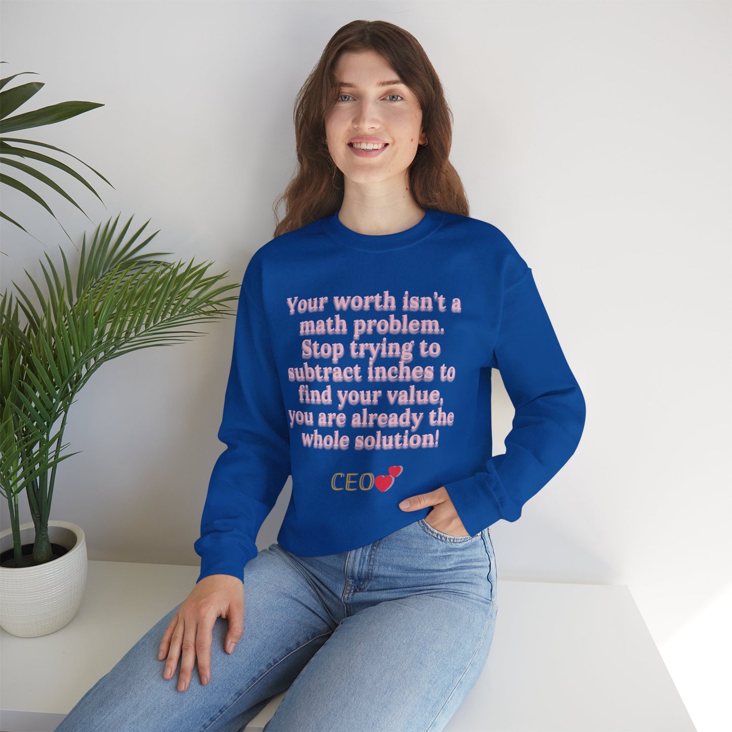 The "Whole Solution" CEO Crewneck | Plus Size Empowerment Sweatshirt | Kall Her Beauti
