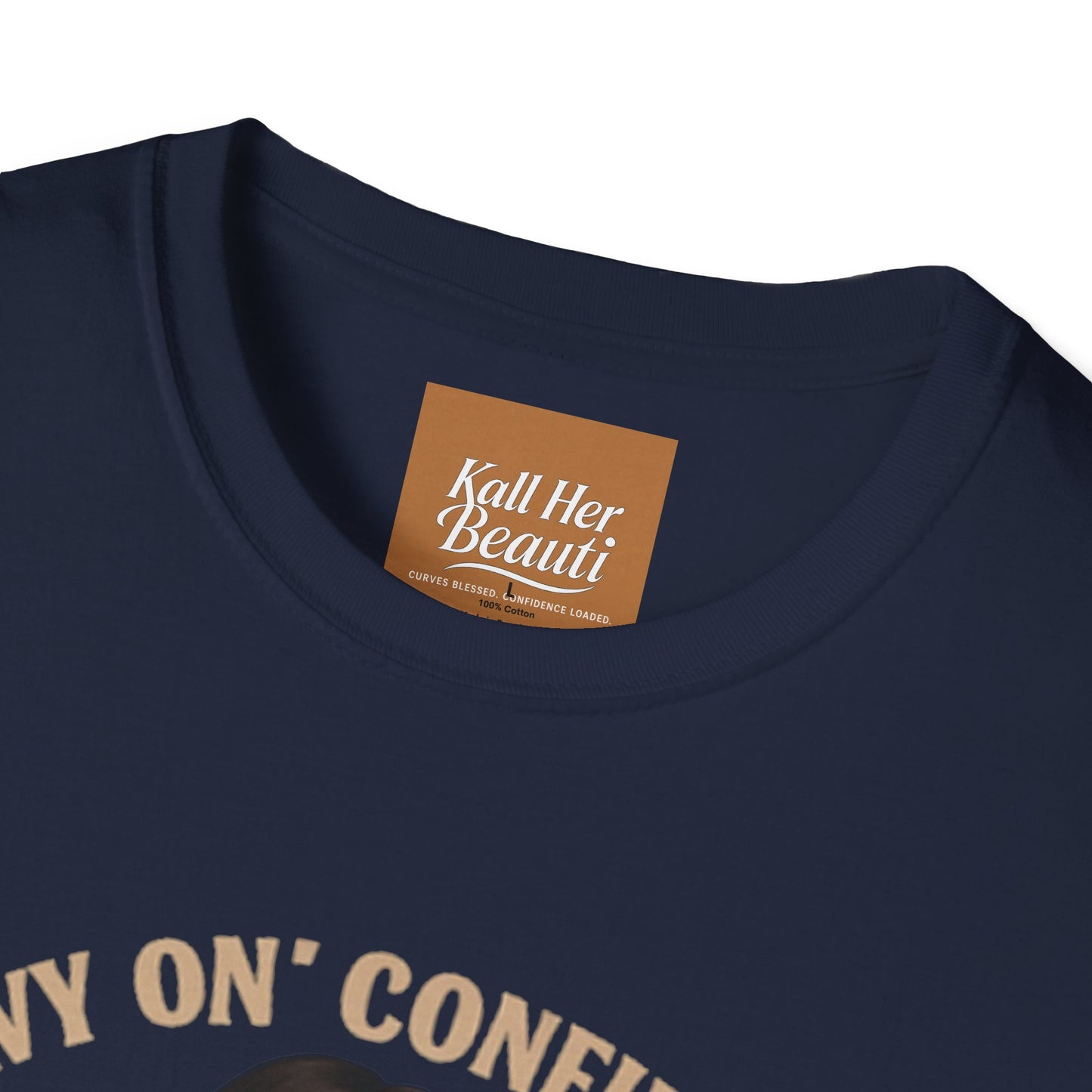 Heavy On Confidence Plus Size Woman T-Shirt | Kall Her Beauti Phrase Tee