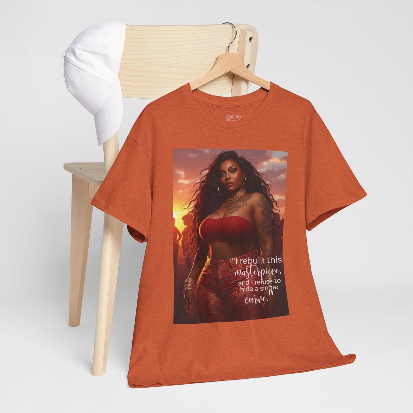 Say It With Your Chest-"Rebuilt This Masterpiece" Oversized Streetwear Tee | Plus Size Graphic T-Shirt