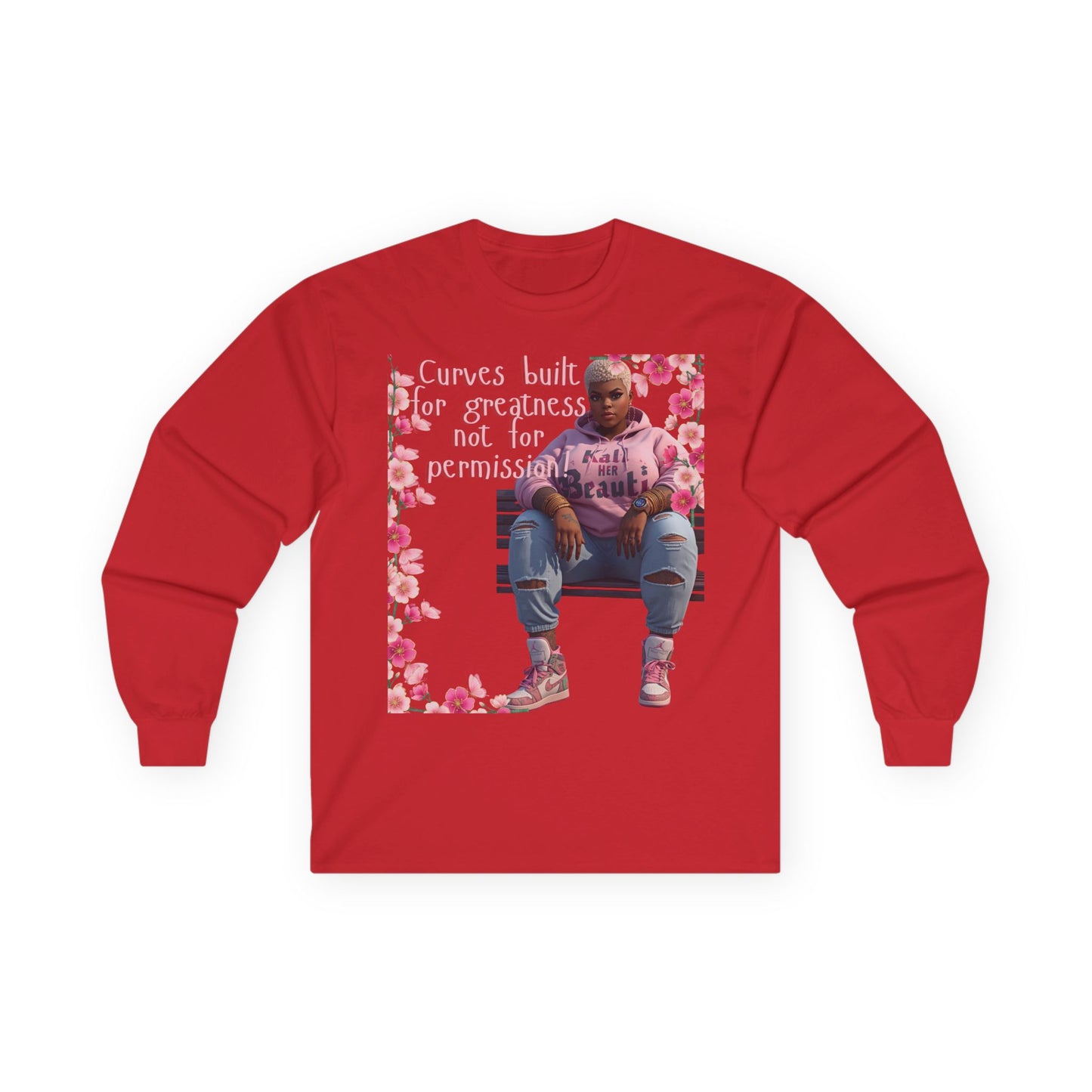 The "Curves Built For Greatness" Long Sleeve Tee