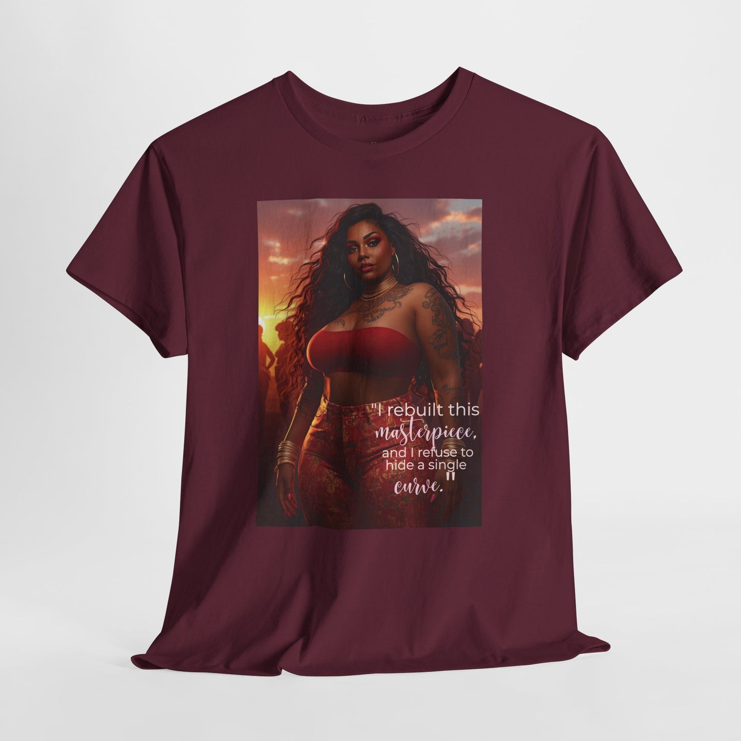 Say It With Your Chest-"Rebuilt This Masterpiece" Oversized Streetwear Tee | Plus Size Graphic T-Shirt