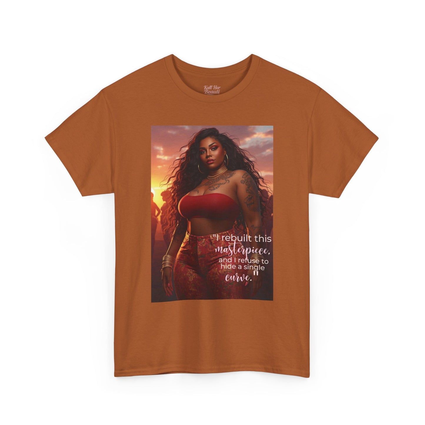 Say It With Your Chest-"Rebuilt This Masterpiece" Oversized Streetwear Tee | Plus Size Graphic T-Shirt