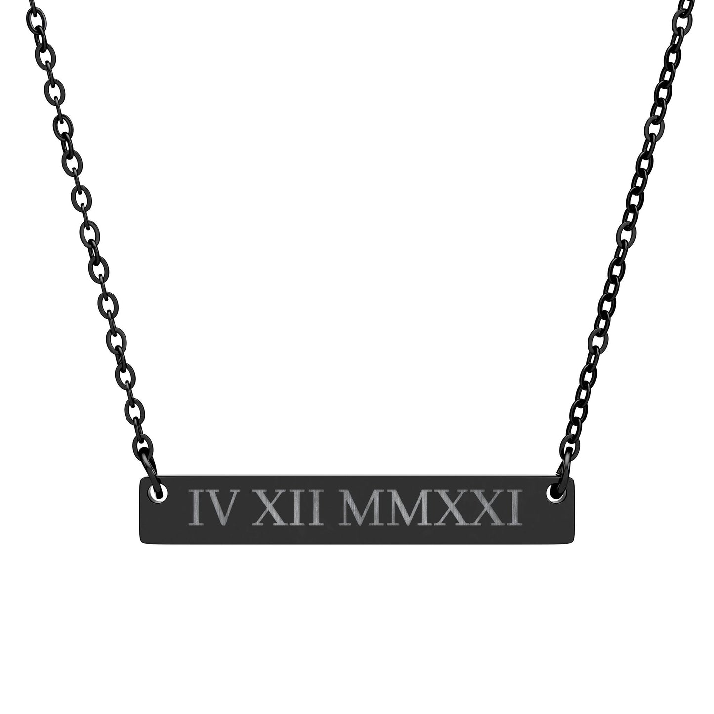 Horizontal Bar Necklace (Engraving)