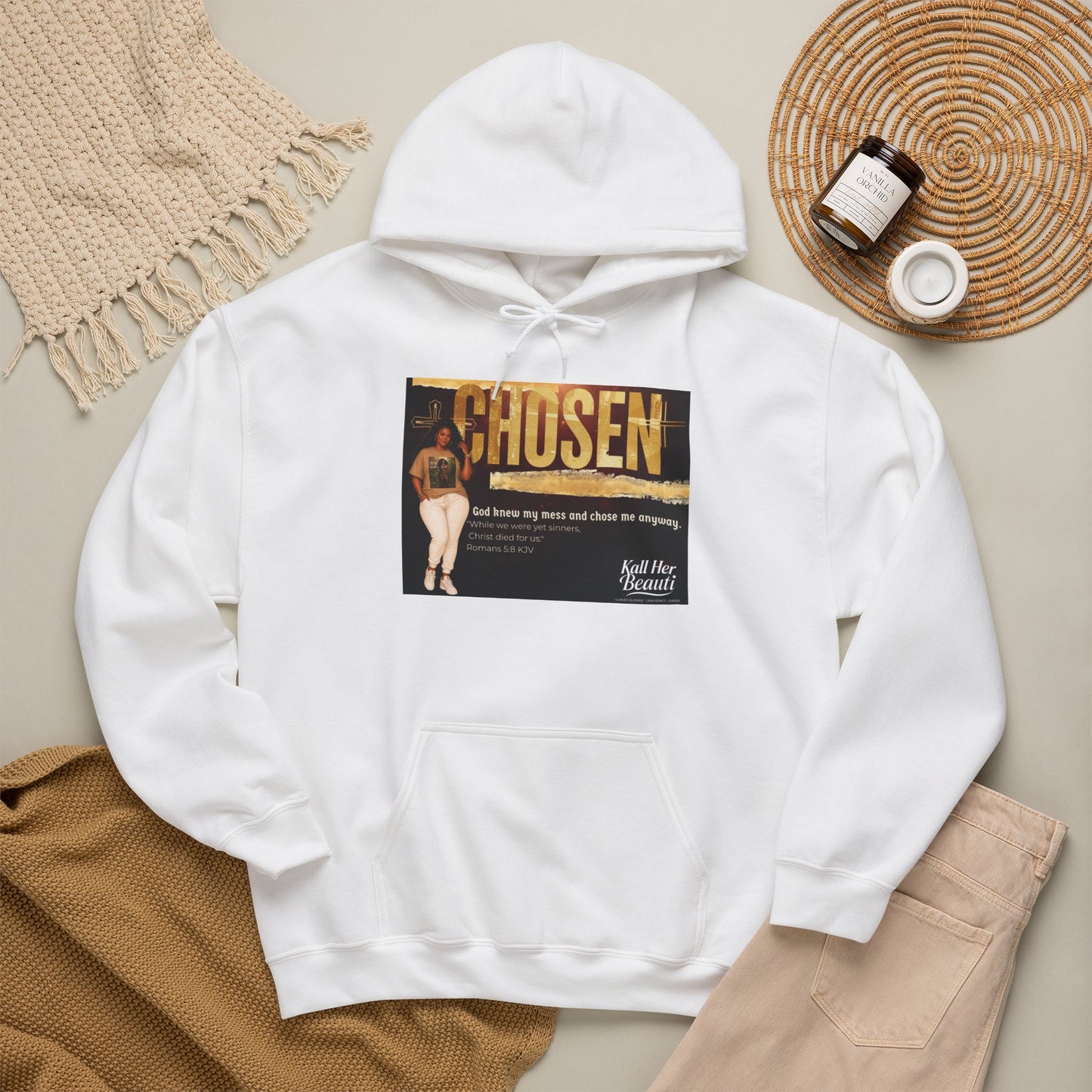 Chosen, God Knew My Mess Hoodie| Kall Her Beauti Faith Collection
