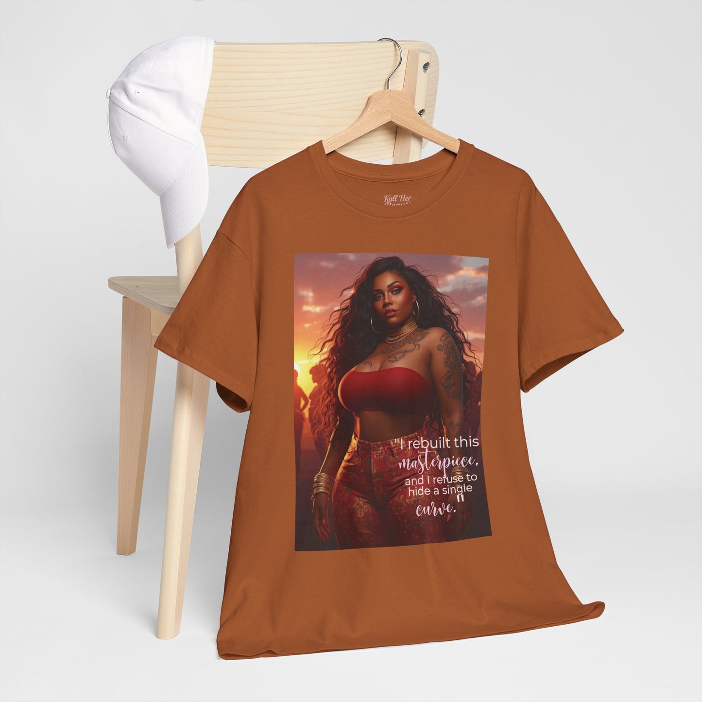 Say It With Your Chest-"Rebuilt This Masterpiece" Oversized Streetwear Tee | Plus Size Graphic T-Shirt