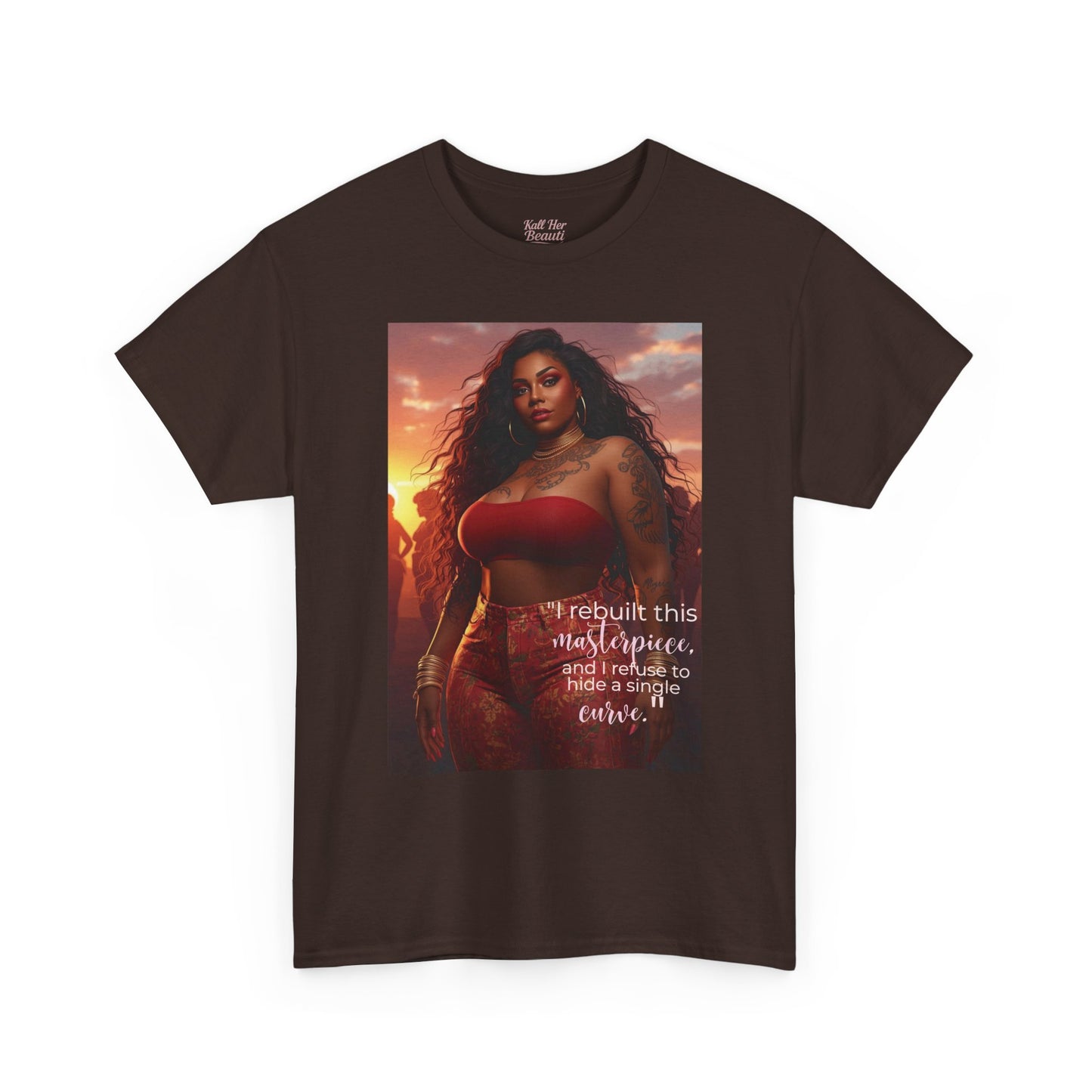 Say It With Your Chest-"Rebuilt This Masterpiece" Oversized Streetwear Tee | Plus Size Graphic T-Shirt