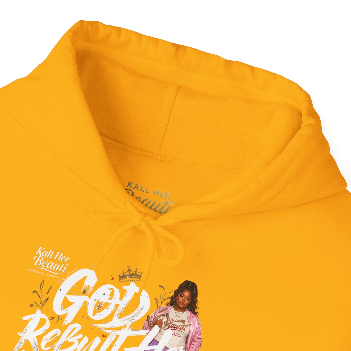 God Rebuilt Her Differently Graphic Hoodie| Kall Her Beauti Faith Collection