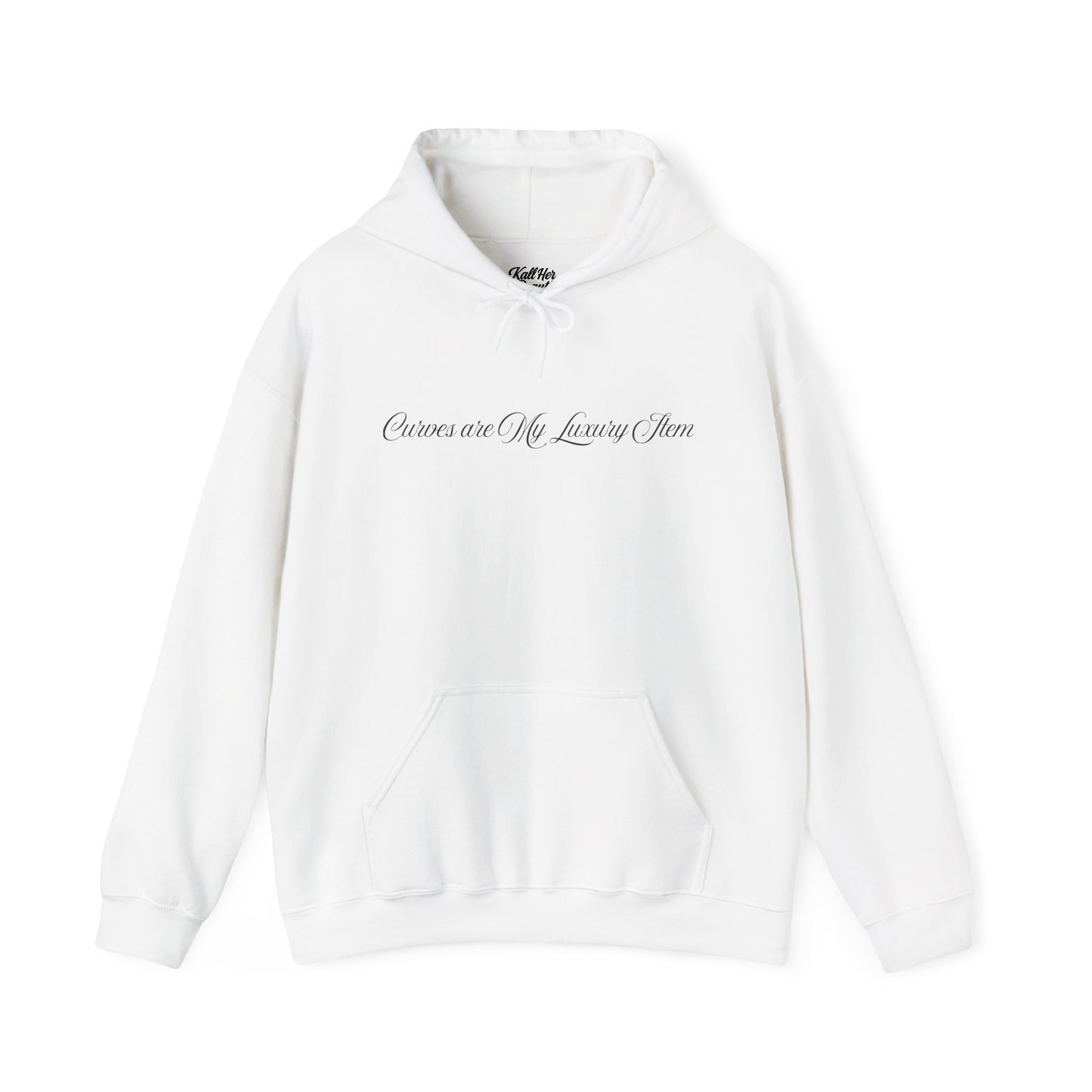 Curves Are My Luxury Item Hoodie | Kall Her Beauti | Plus Size Confidence Statement Sweatshirt | Cozy & Sassy