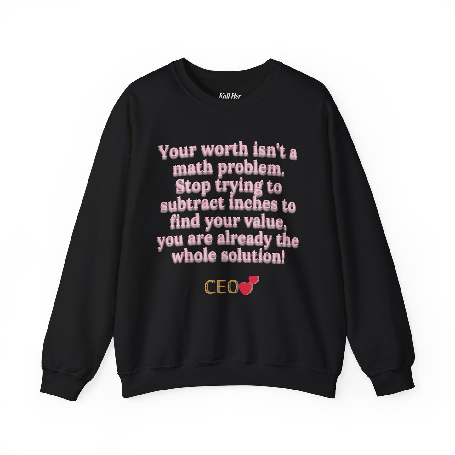 The "Whole Solution" CEO Crewneck | Plus Size Empowerment Sweatshirt | Kall Her Beauti
