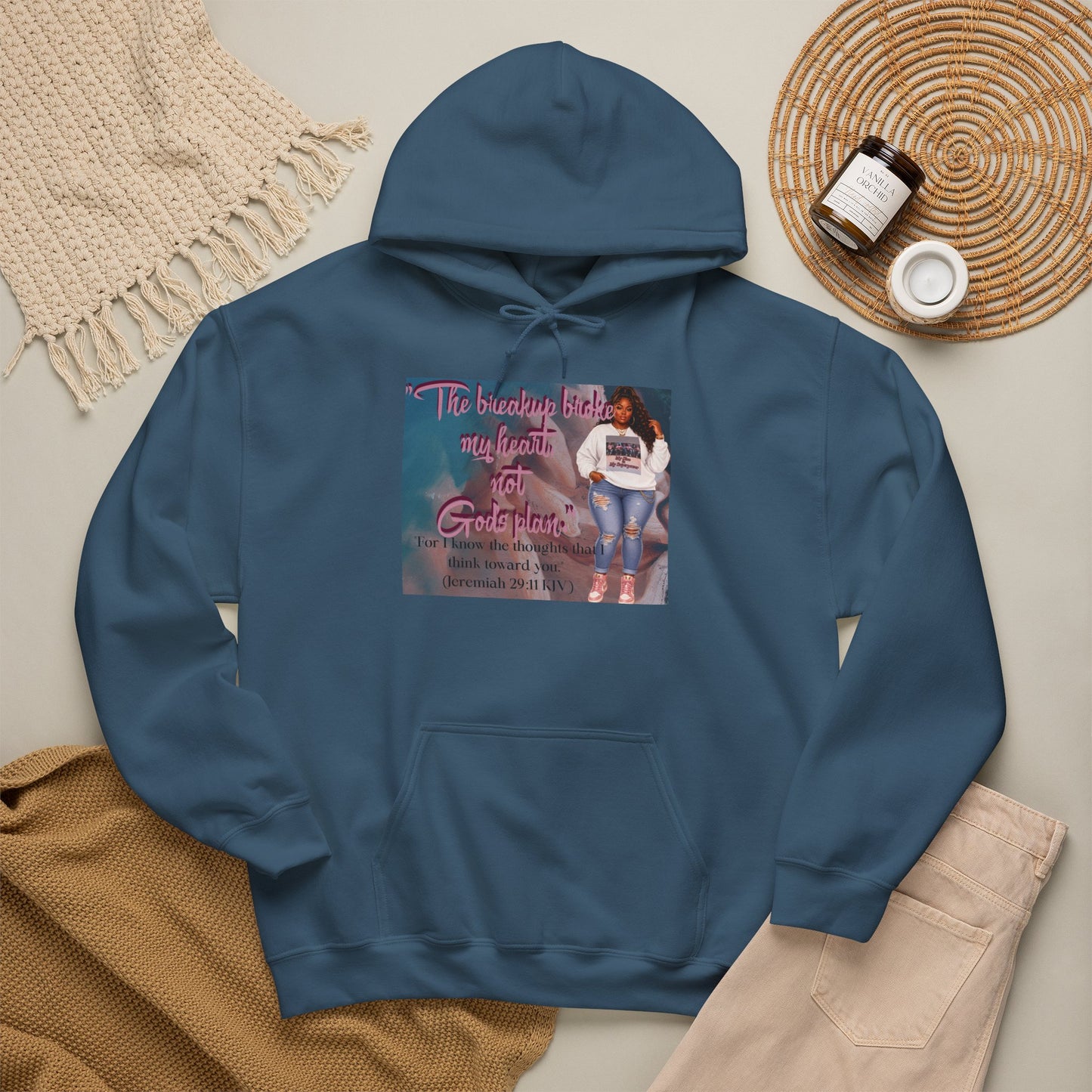 The Breakup Broke My Heart, Not God's Plan Graphic Hoodie| Kall Her Beauti Faith Collection