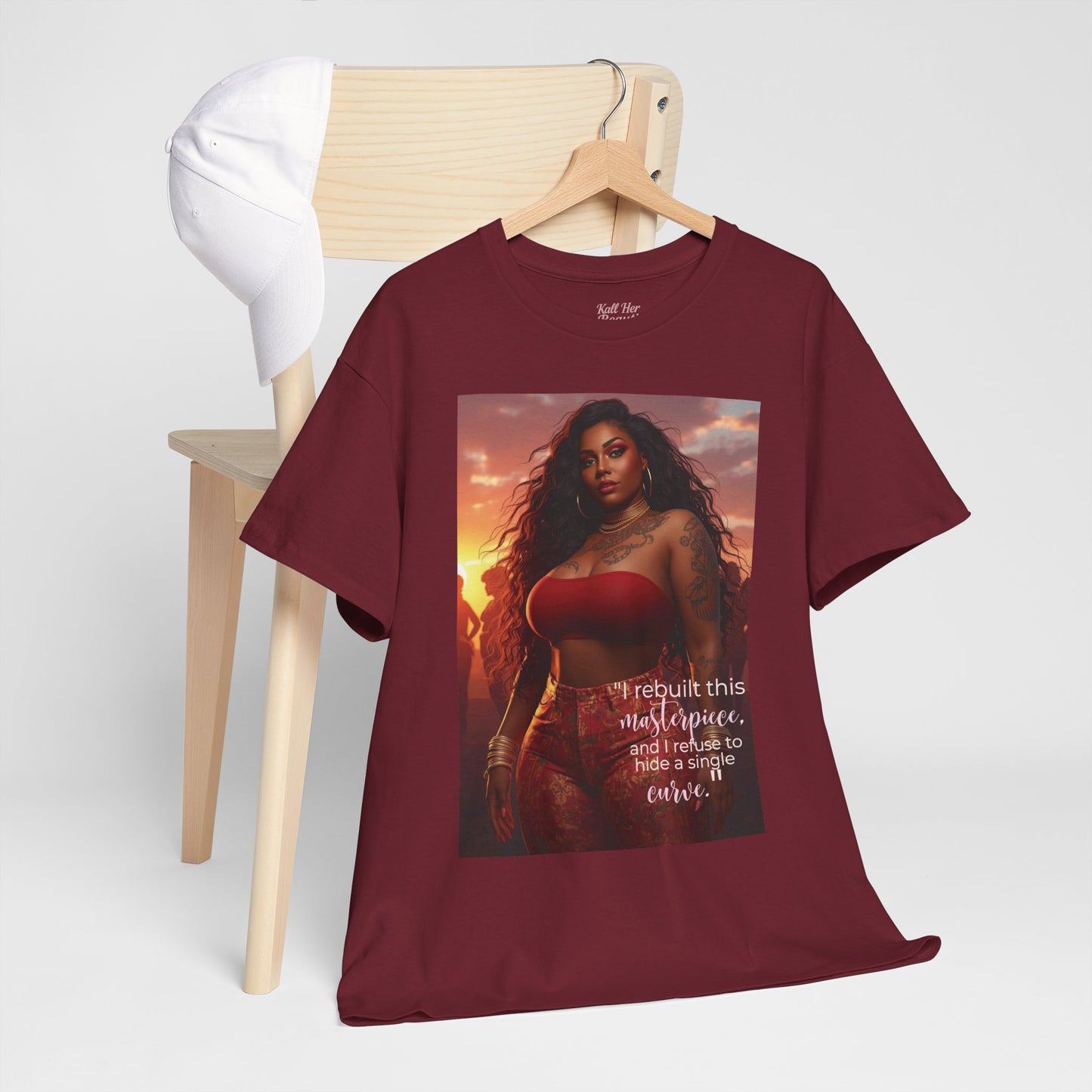 Say It With Your Chest-"Rebuilt This Masterpiece" Oversized Streetwear Tee | Plus Size Graphic T-Shirt