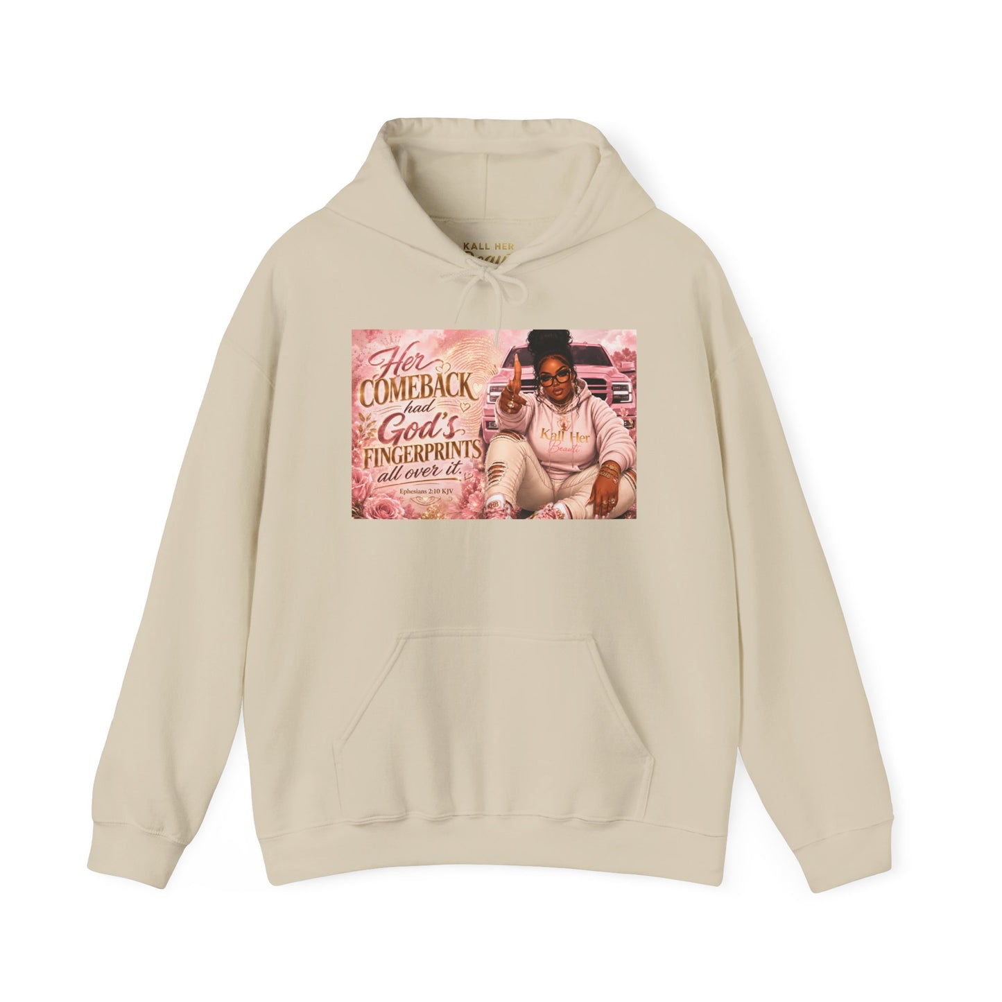 Her Comeback Had God’s Fingerprints All Over It Hoodie| Kall Her Beauti™ Faith Collection