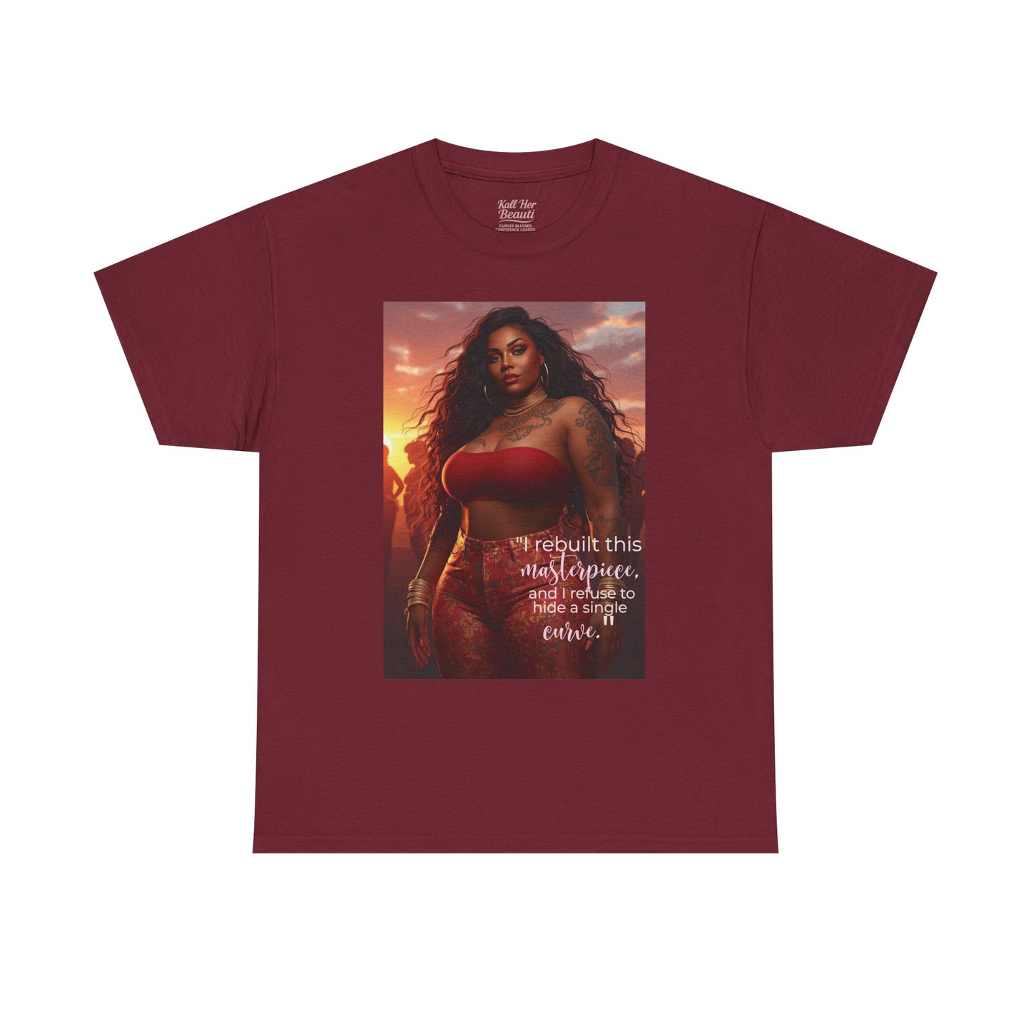 Say It With Your Chest-"Rebuilt This Masterpiece" Oversized Streetwear Tee | Plus Size Graphic T-Shirt