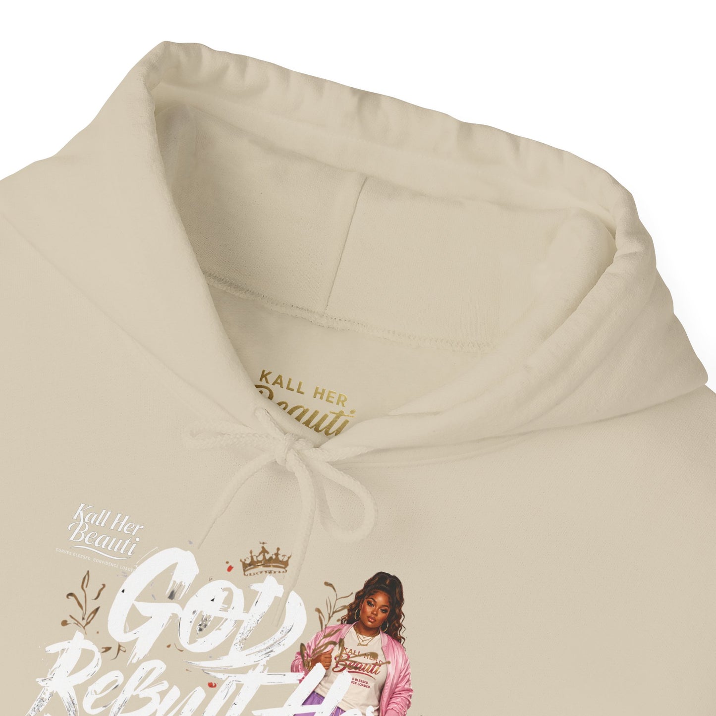 God Rebuilt Her Differently Graphic Hoodie| Kall Her Beauti Faith Collection