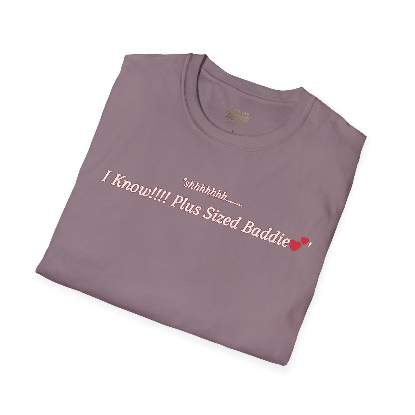 The "Shhhhhhh....... I Know" Signature Tee | Plus Size Affirmation Streetwear